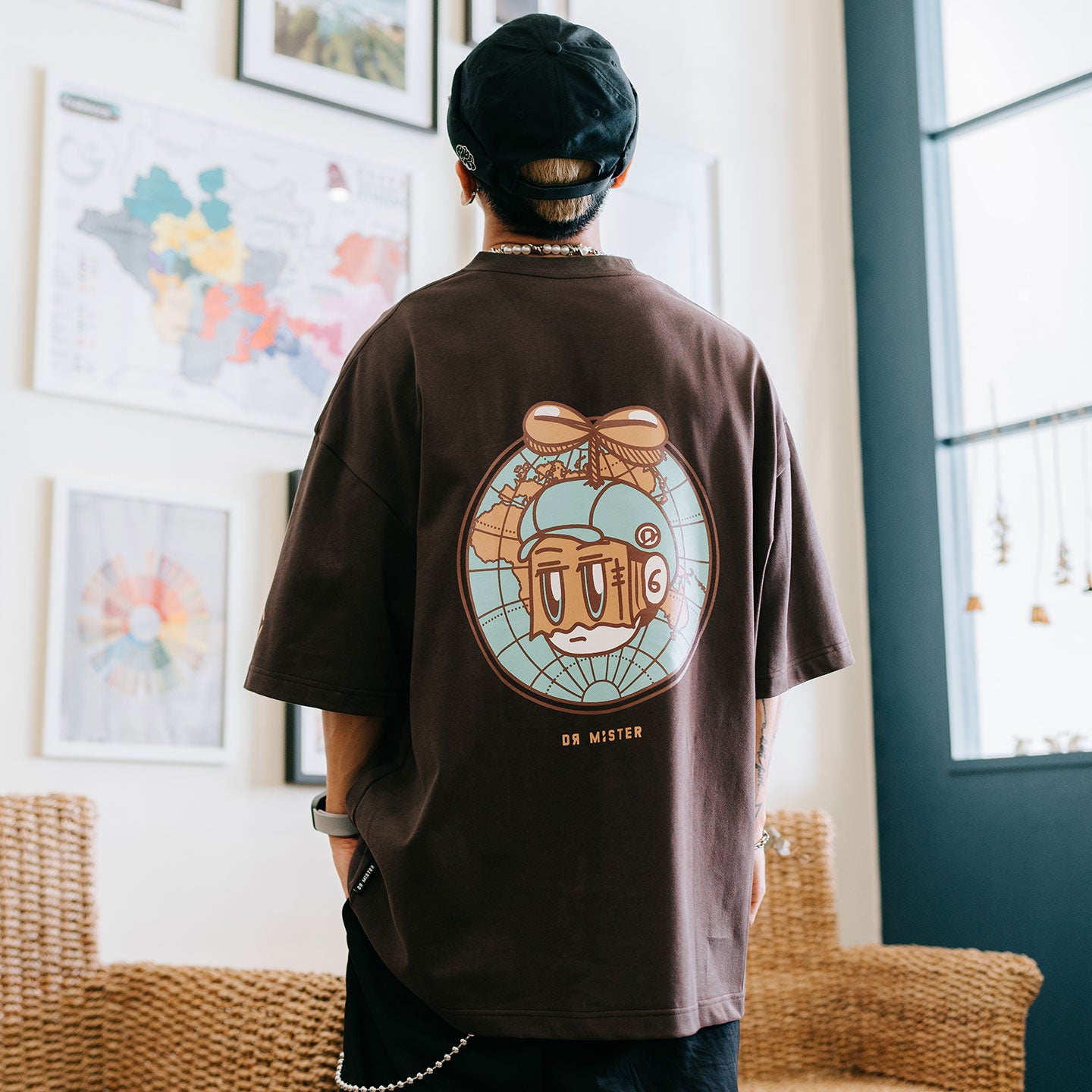 Globe Broad Tee - Umber Brown