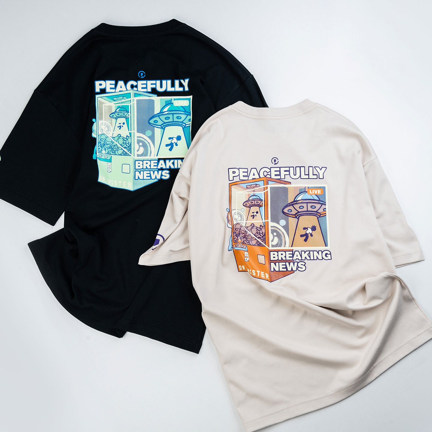 Breaking News Oversized Tee - Black