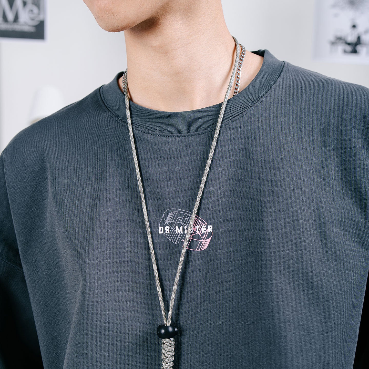 Blue Print Tee - Grey (Half Reflective)