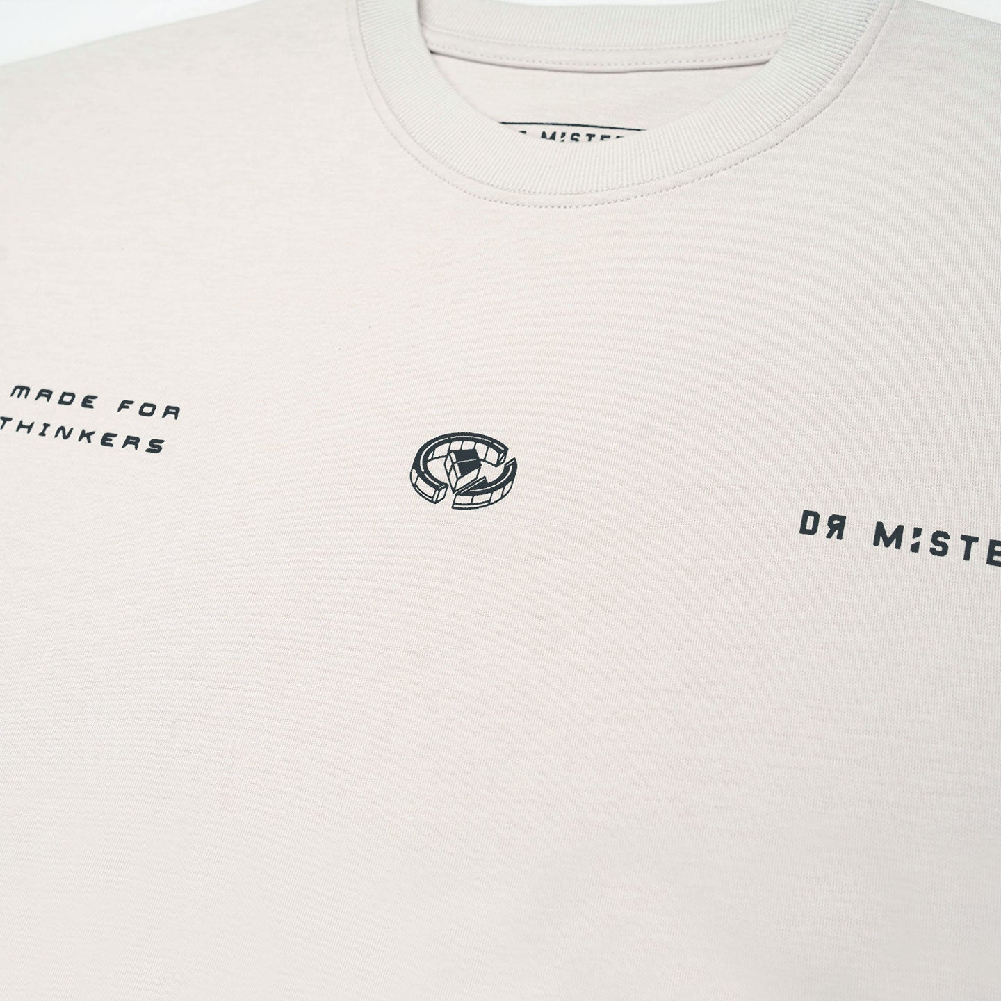 Campus Broad Tee - Bone Beige
