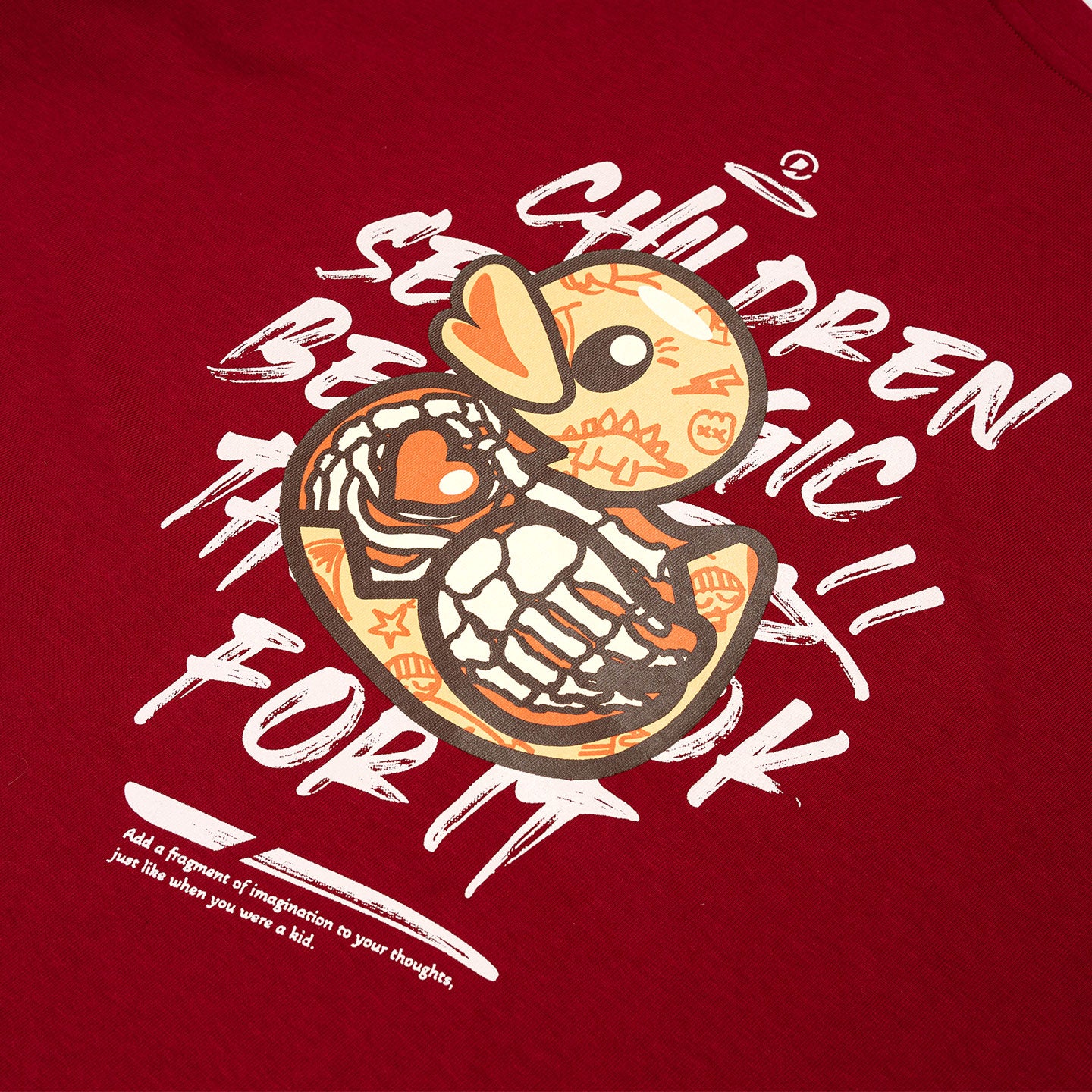 Children See Magic Broad Tee - Wine Red
