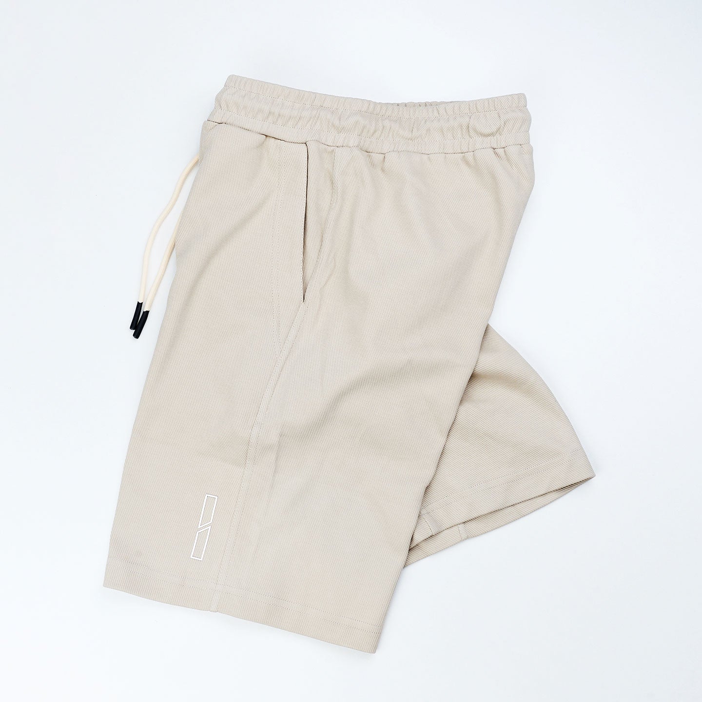 Brand Motif Track Shorts - Bone Beige