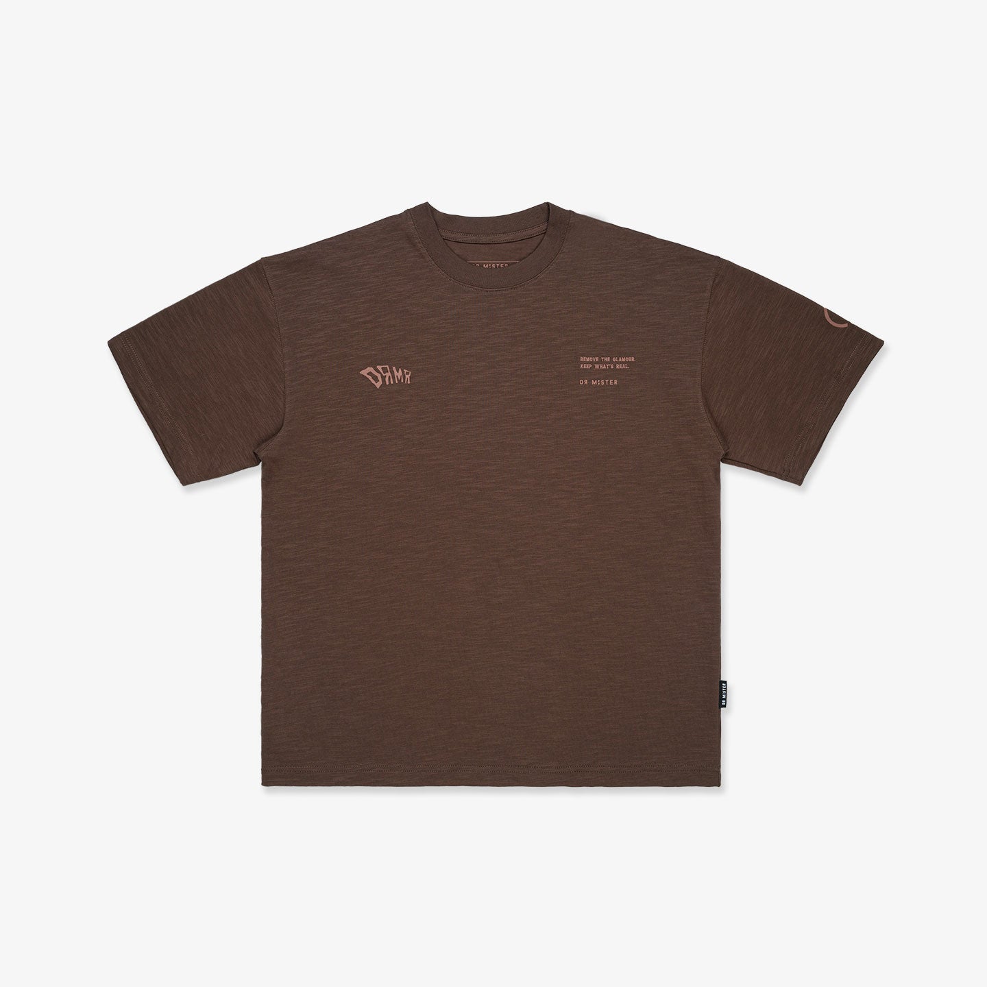 Fish Bone Slub Tee - Brown