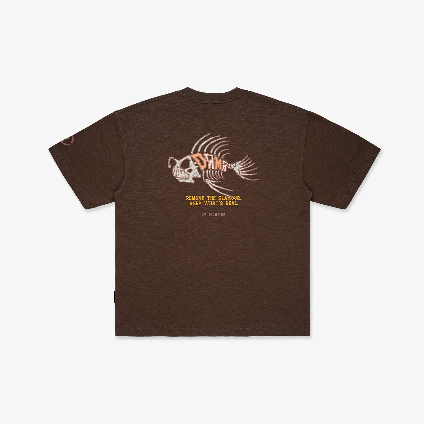 Fish Bone Slub Tee - Brown