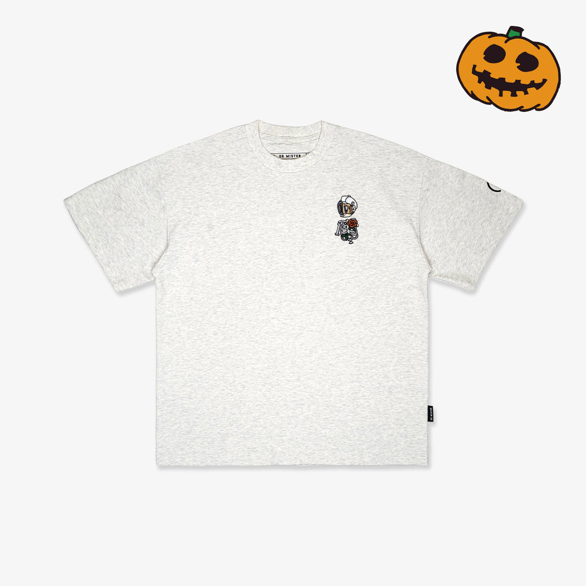 NM Florent Slub Tee - Light Grey