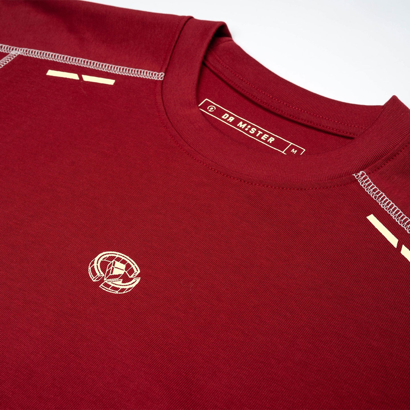 Futur Panelled Tee – Wine Red