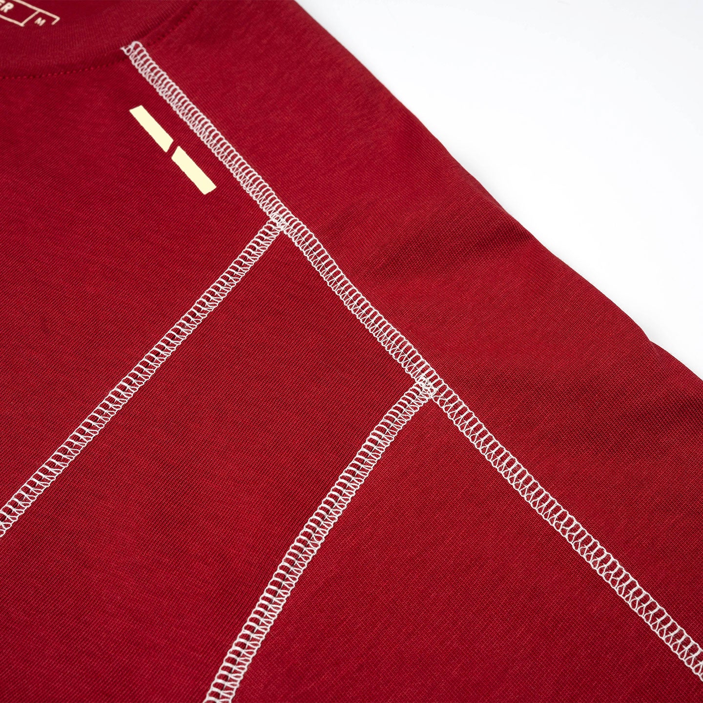 Futur Panelled Tee – Wine Red