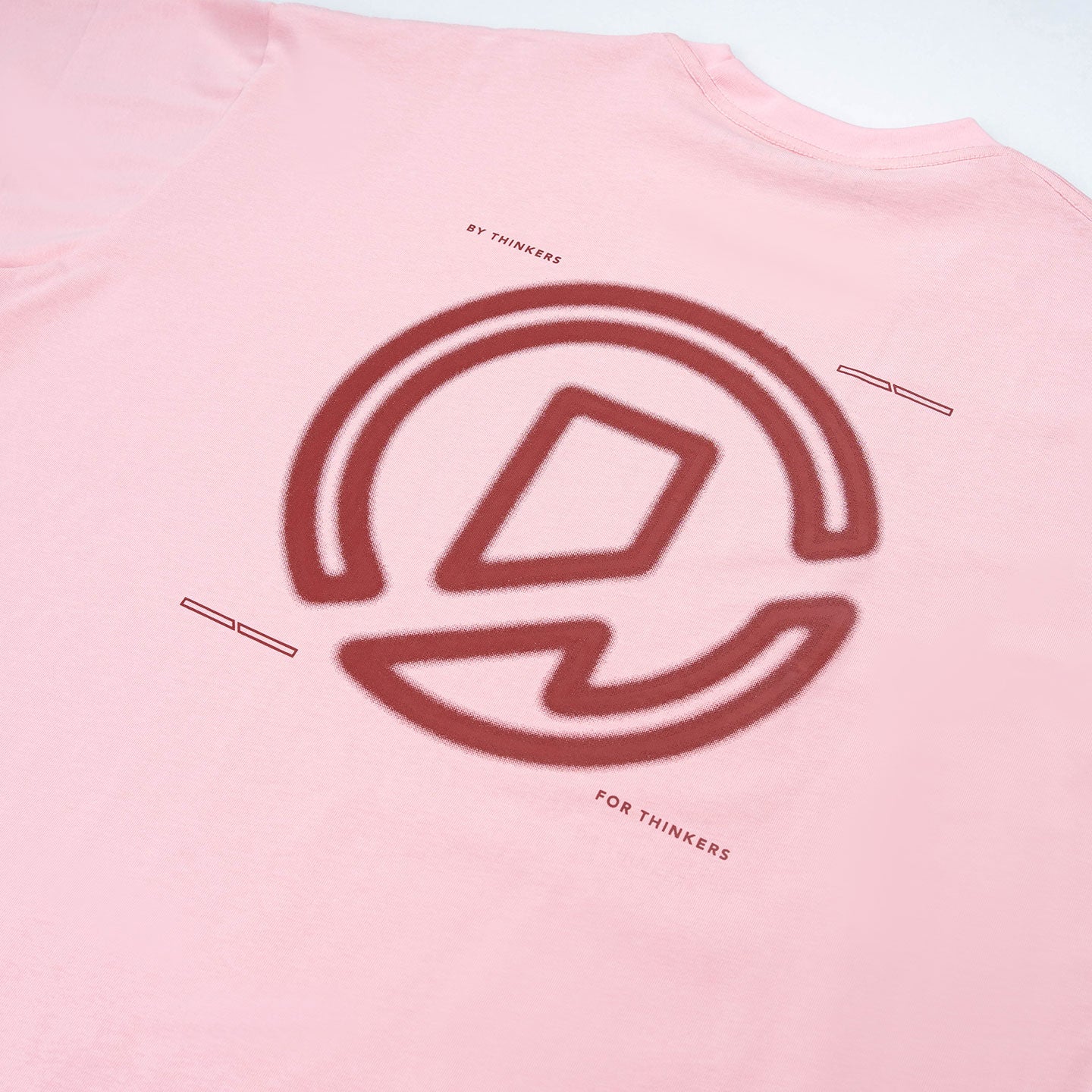 Fuzzy Logo Broad Tee - Beige Pink