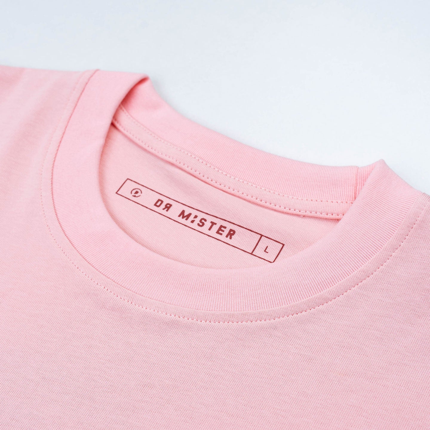 Fuzzy Logo Broad Tee - Beige Pink