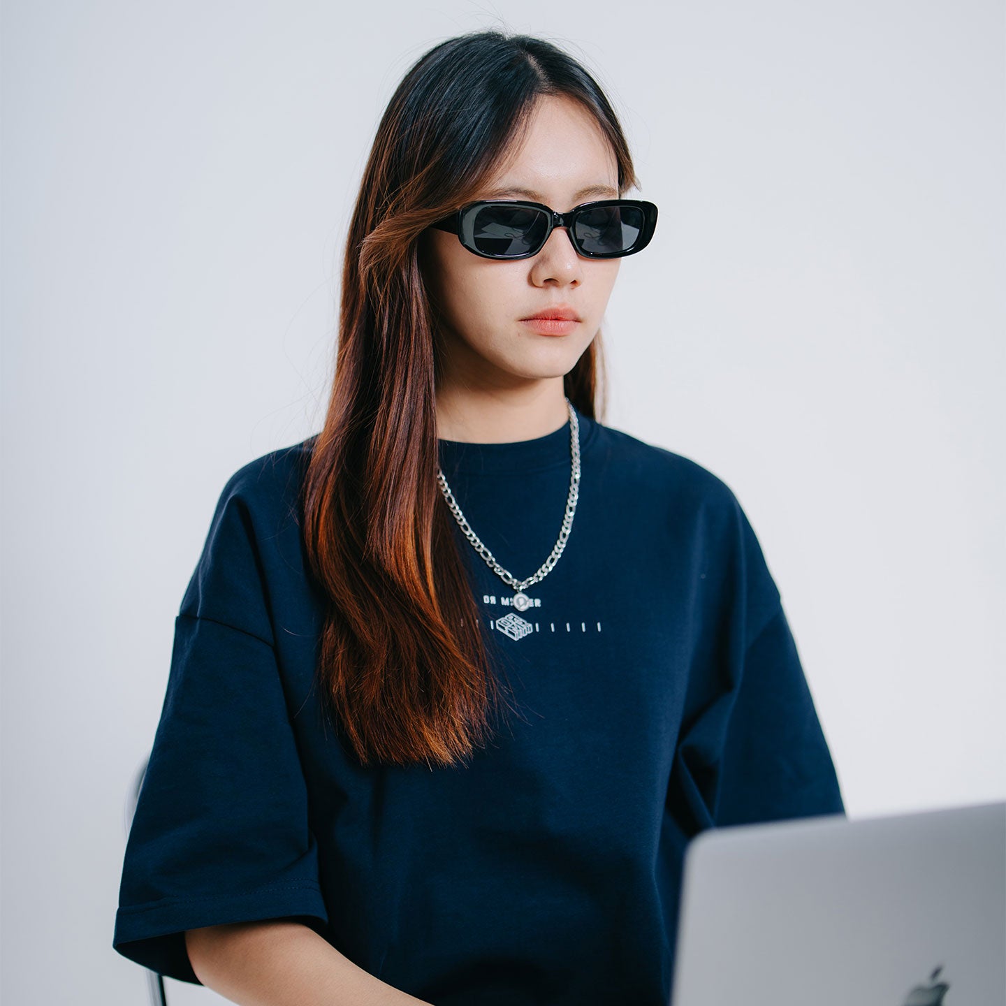 Gleam Abbr Broad Tee - Blue