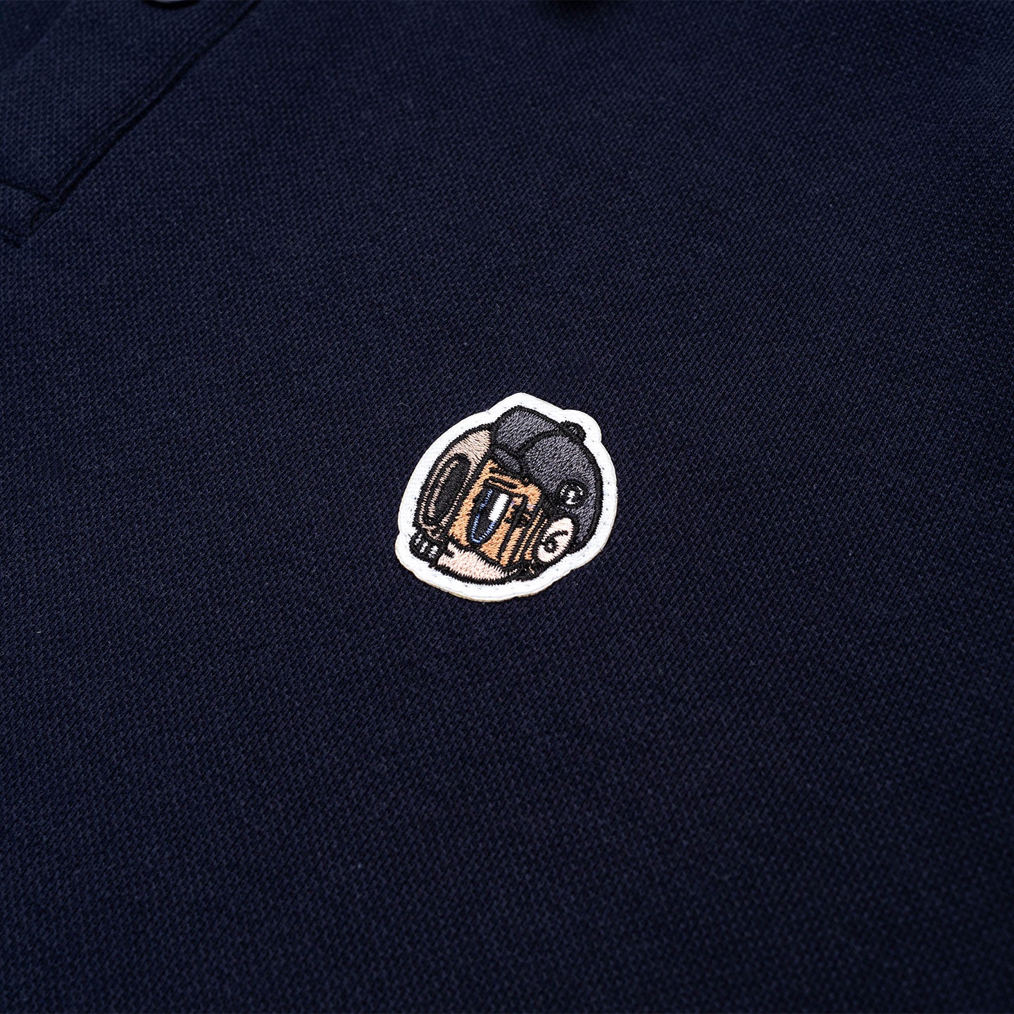 HDHF Patched Polo Tee - Navy Blue