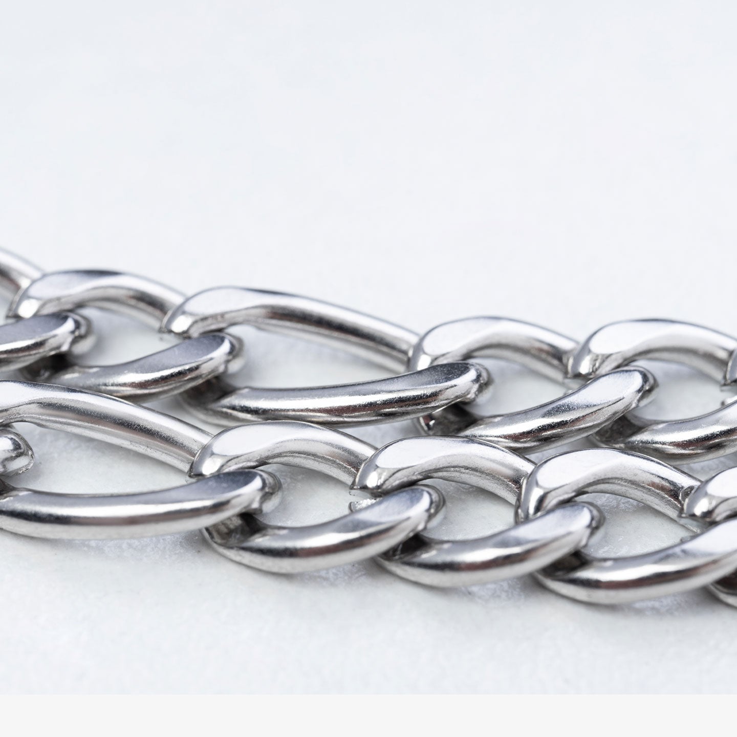 Layered Figaro Chain Bracelet - Silver