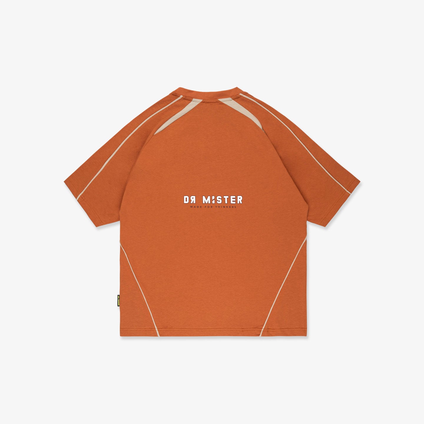 Lustre Panelled Broad Tee - Rust Orange