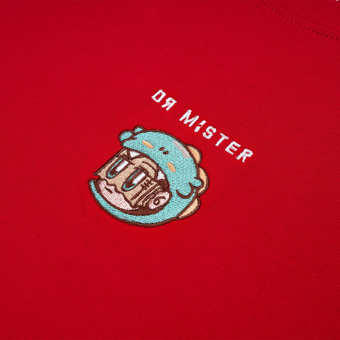 Snack Mascot Broad Tee - Ruby Red