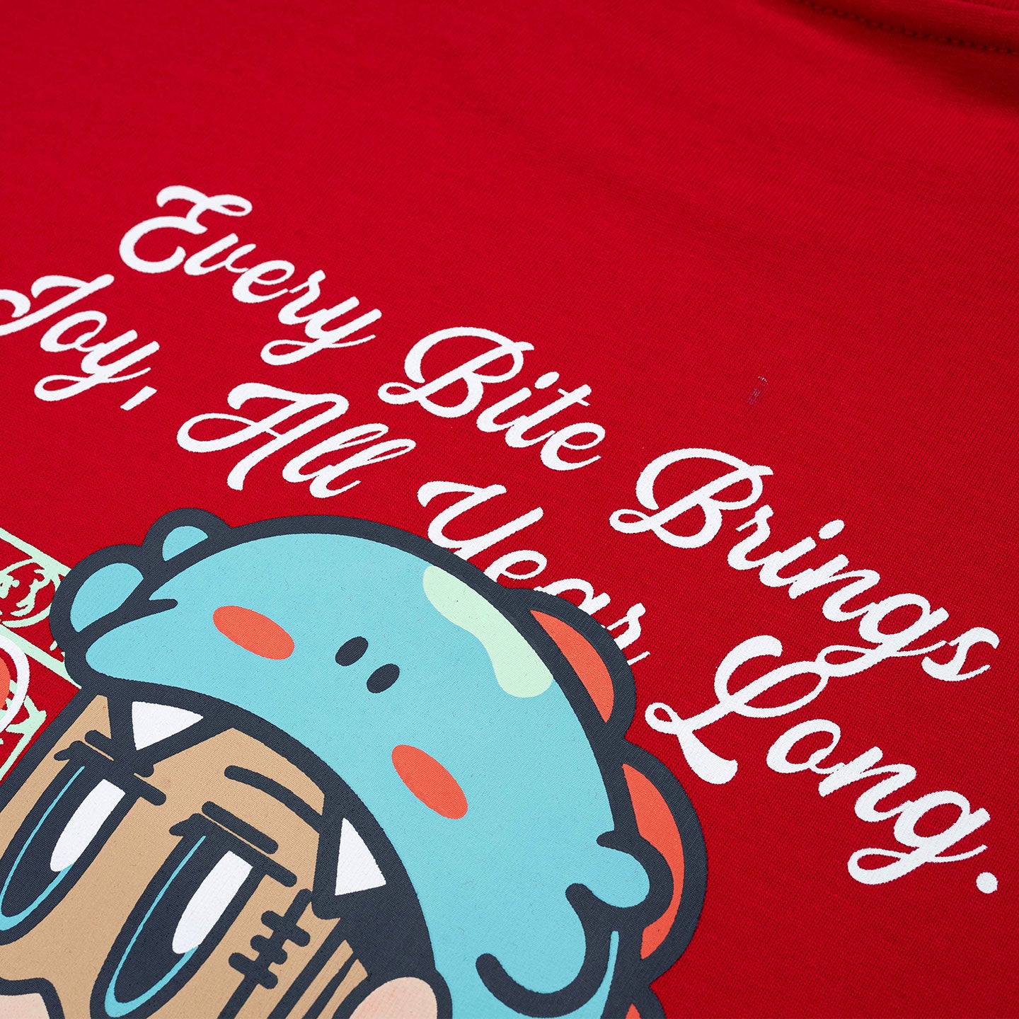 Snack Mascot Broad Tee - Ruby Red