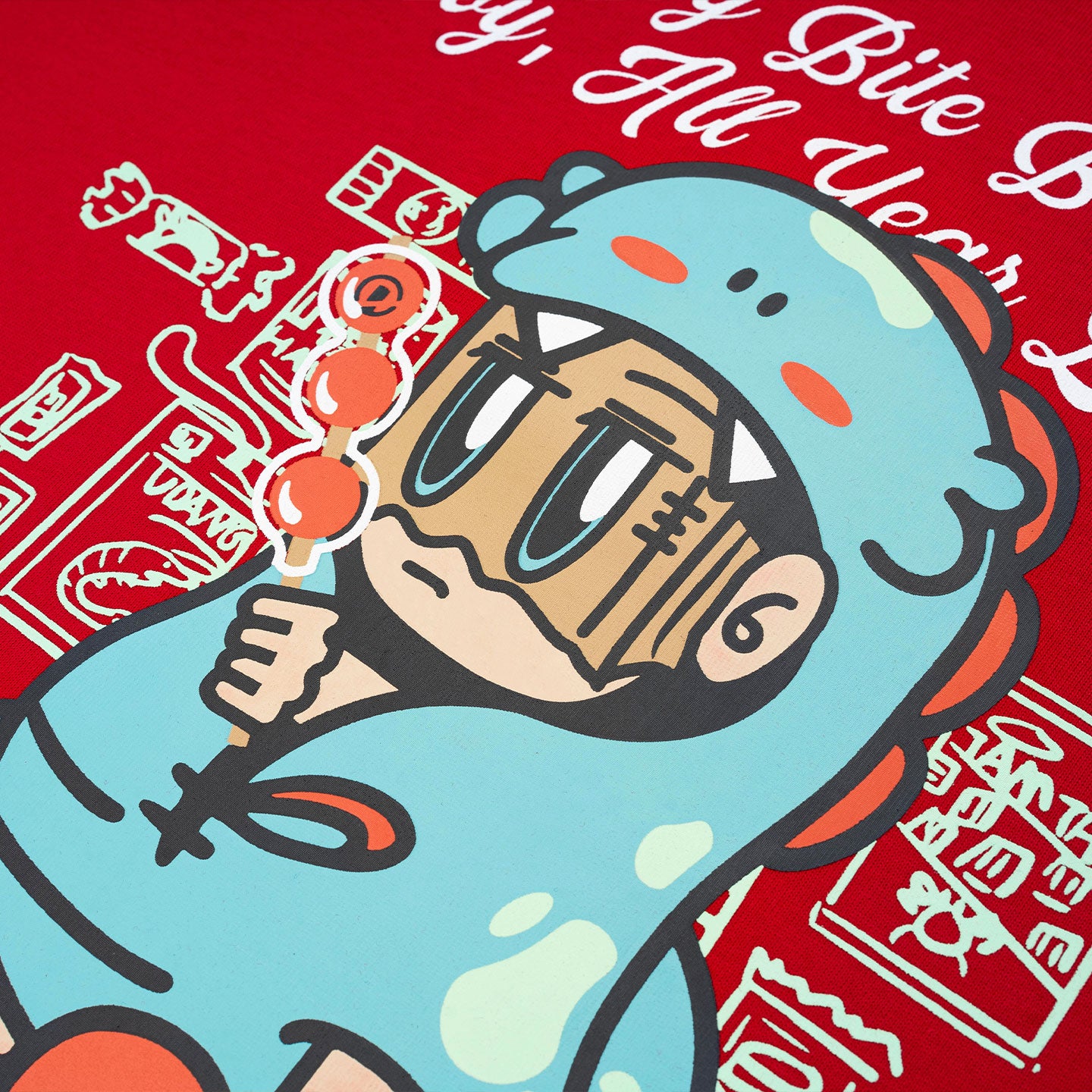 Snack Mascot Broad Tee - Ruby Red