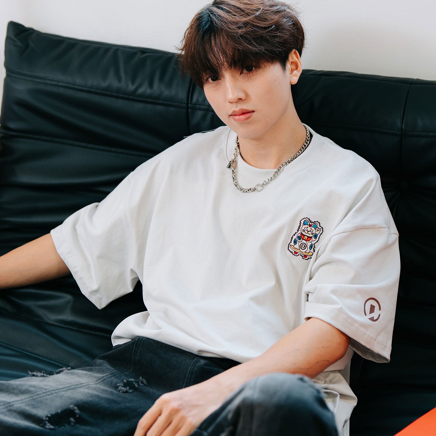 Mini Neko Tee - Ice Grey