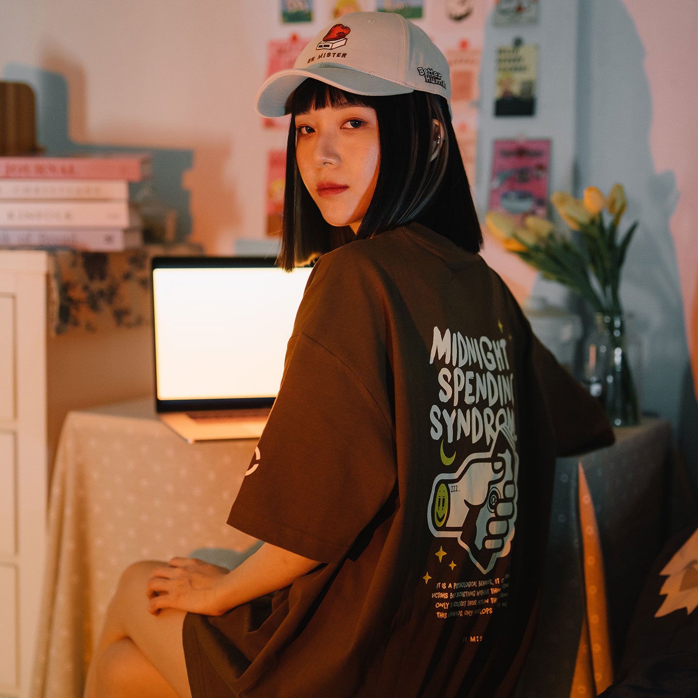 Money Taken Broad Tee - Walnut Brown