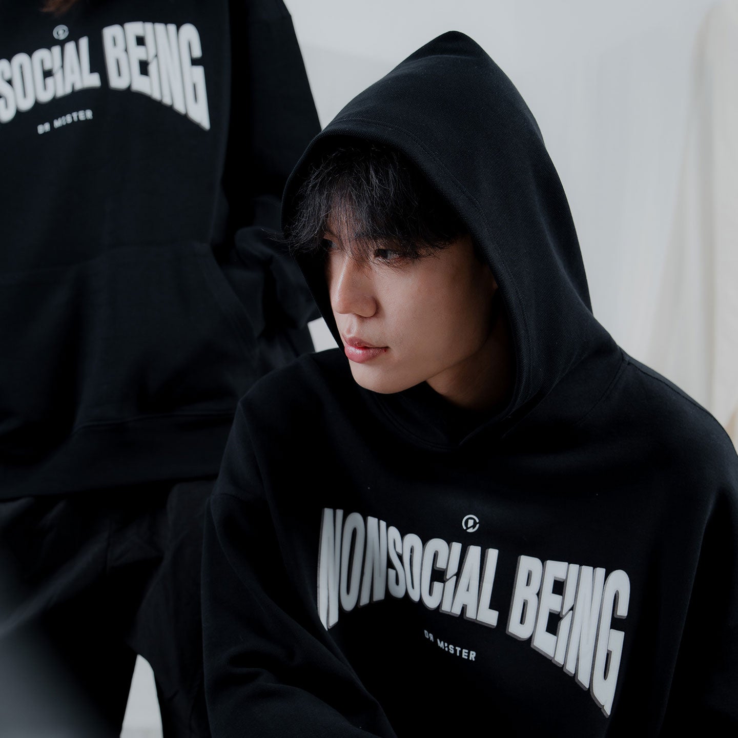 Varsity Oversized Hoodie - Black
