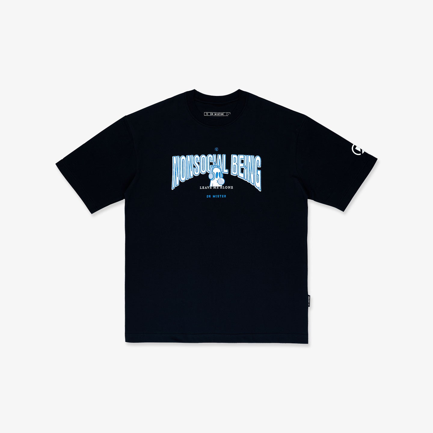 College Oversized Tee - Black