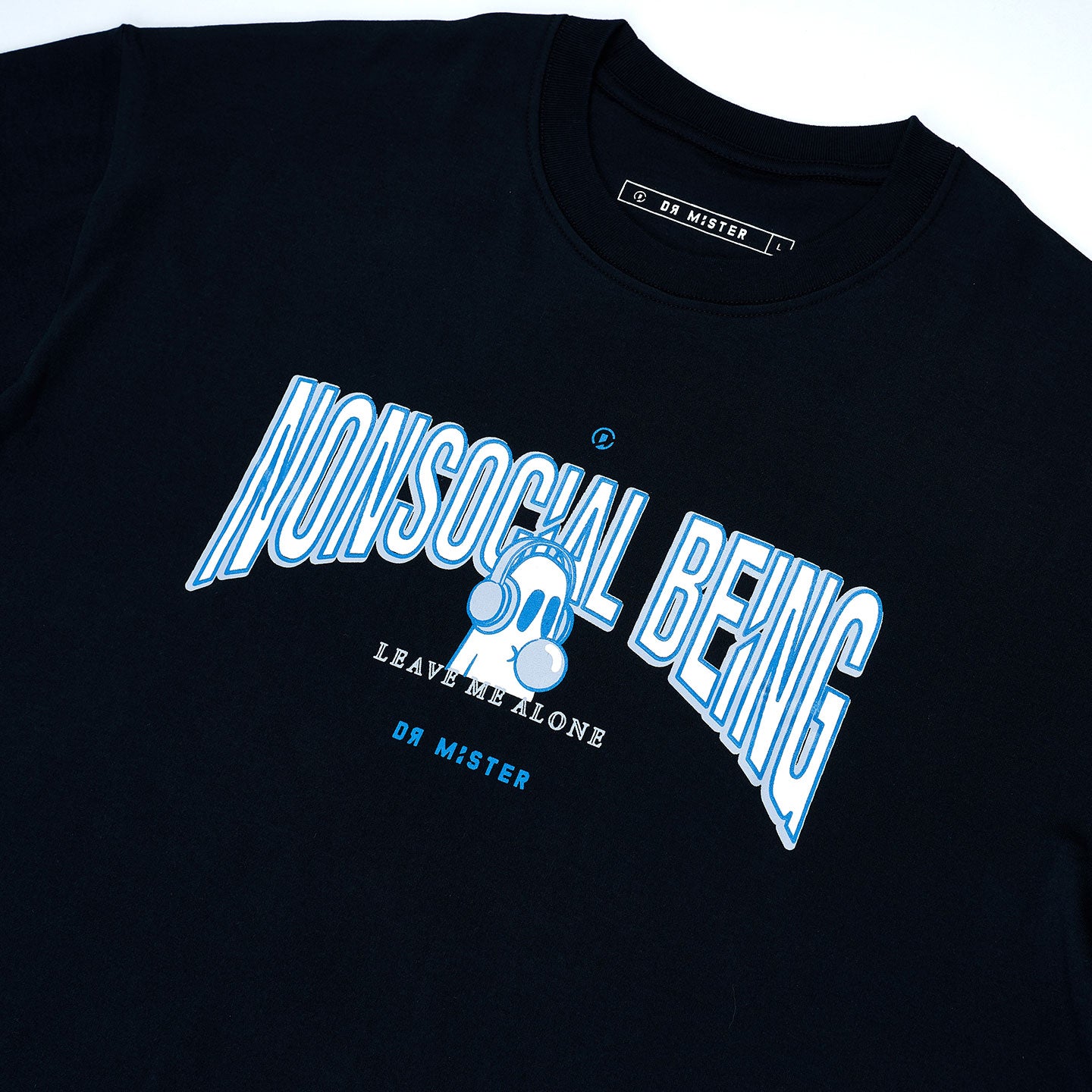 College Oversized Tee - Black