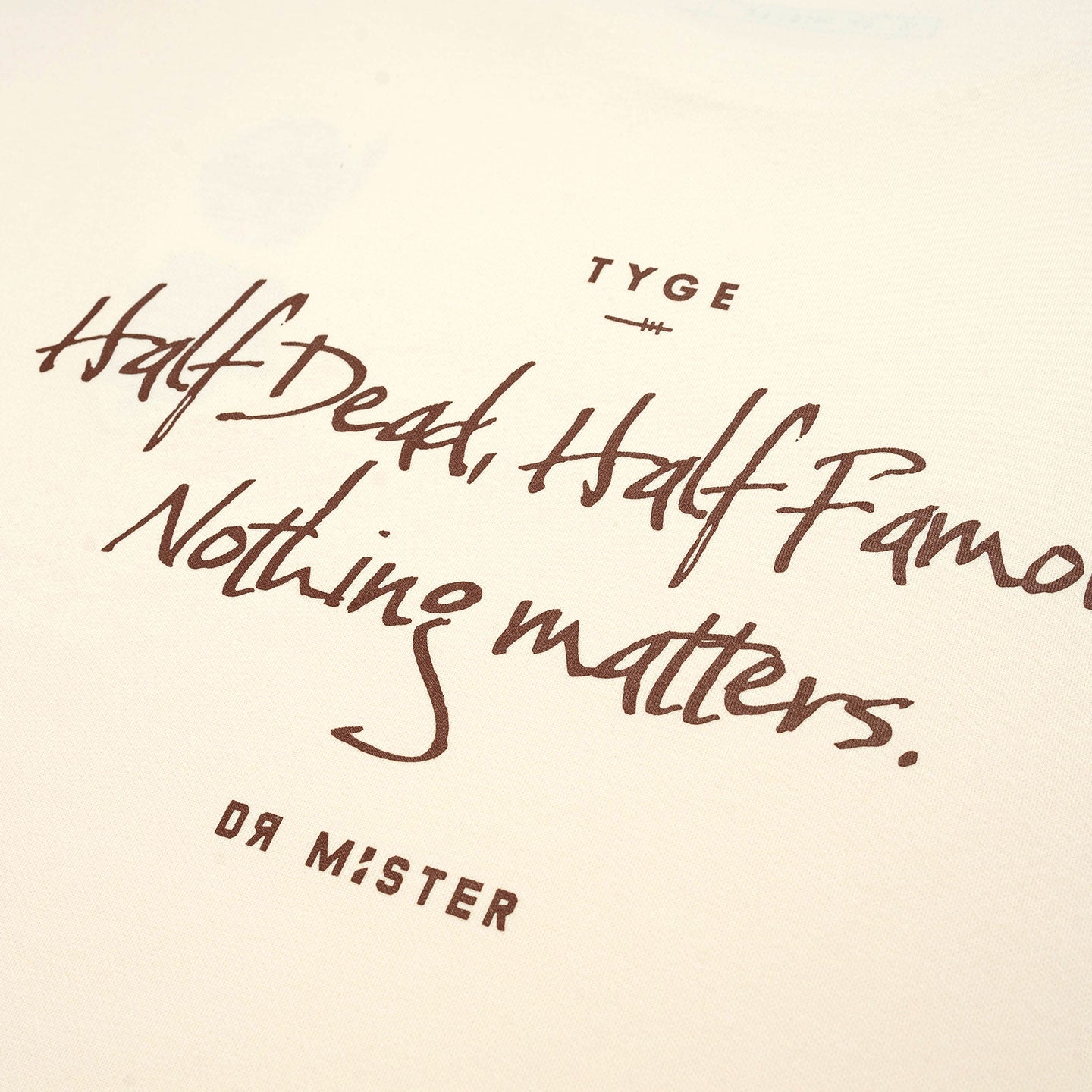 Nothing Matters Heavy Broad Tee - Cream Yellow