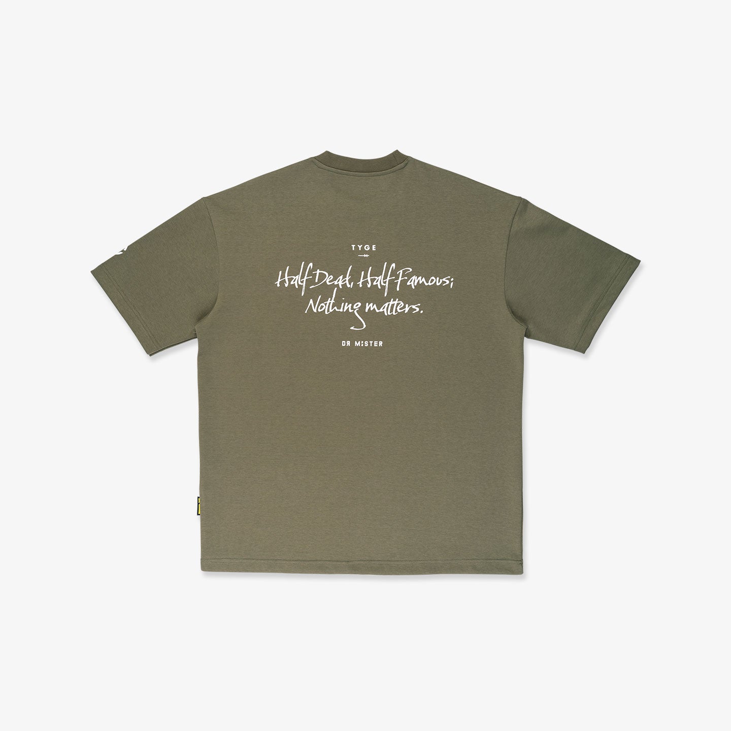 Nothing Matters Heavy Broad Tee - Olive Green