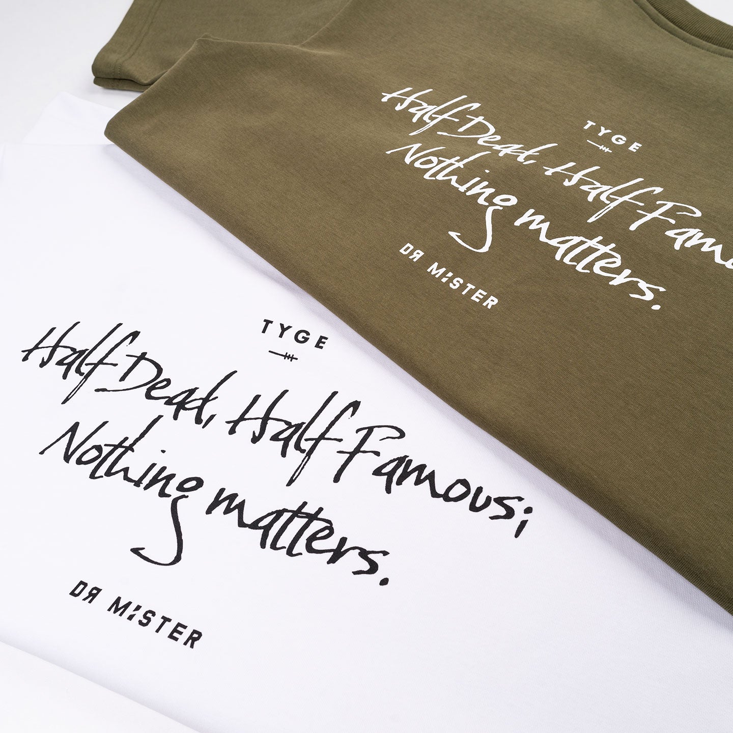 Nothing Matters Heavy Broad Tee - Olive Green