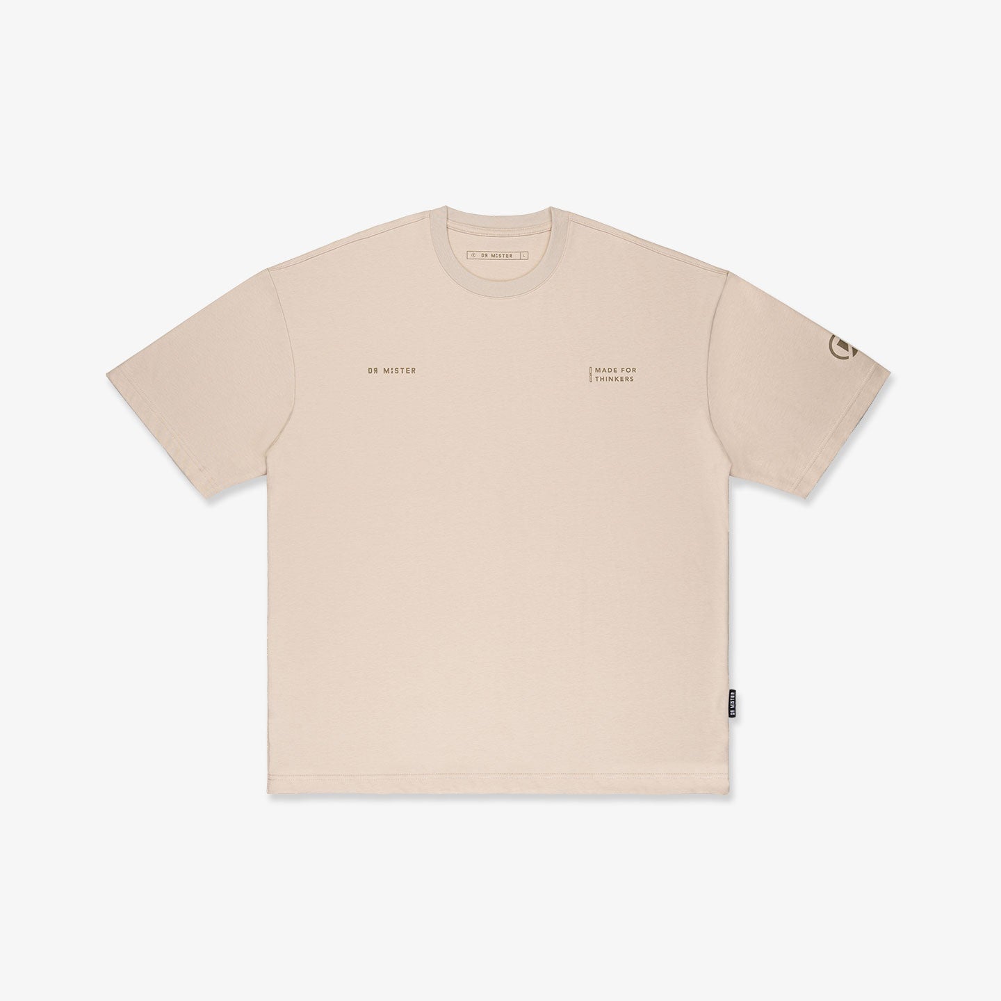 Outline Logo Broad Tee - Beige