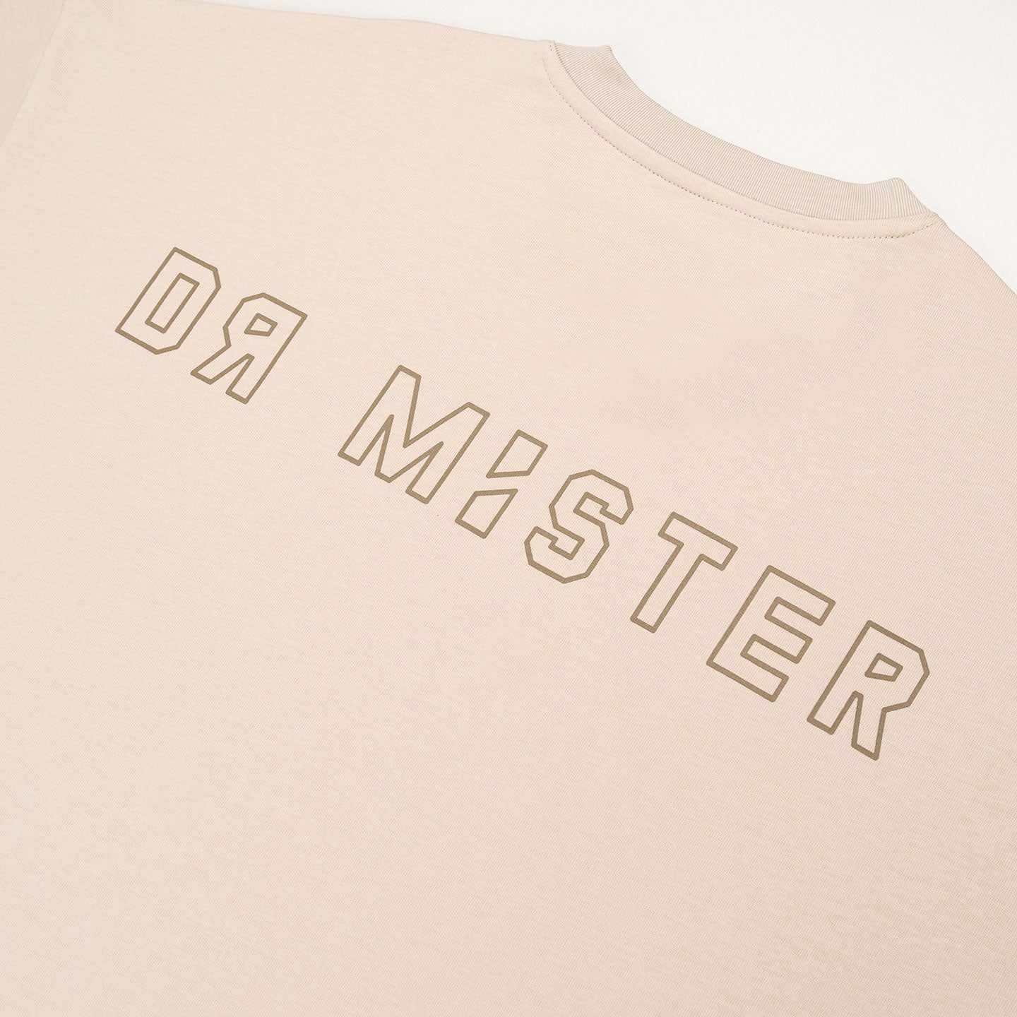 Outline Logo Broad Tee - Beige
