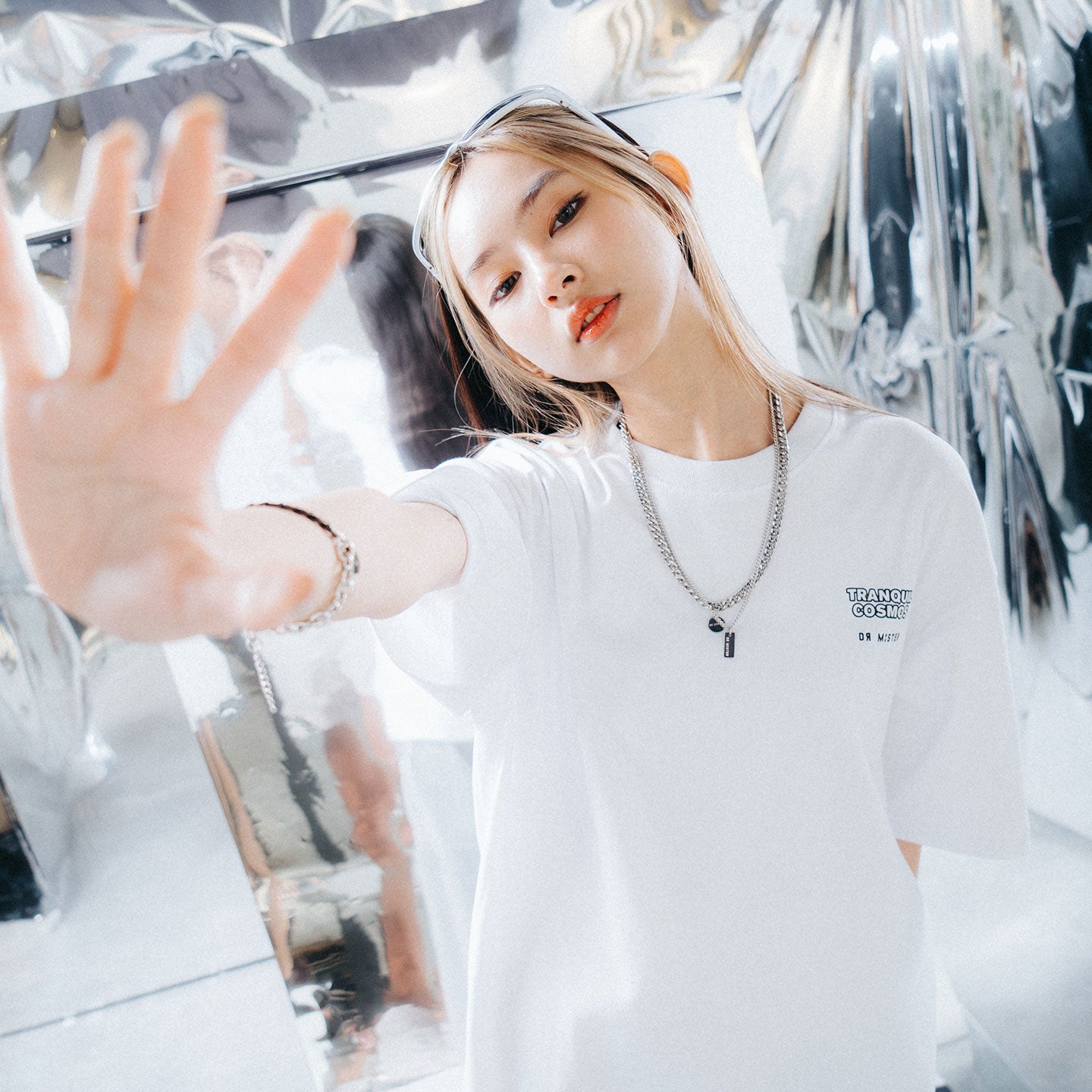 Perspective Oversized Tee - White
