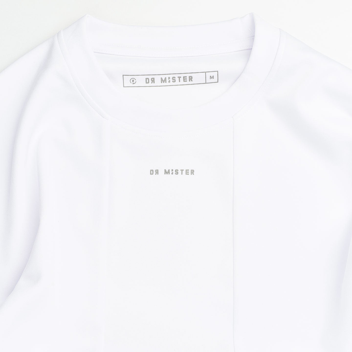 Panelled Drop Shoulder Oversized Jersey - White