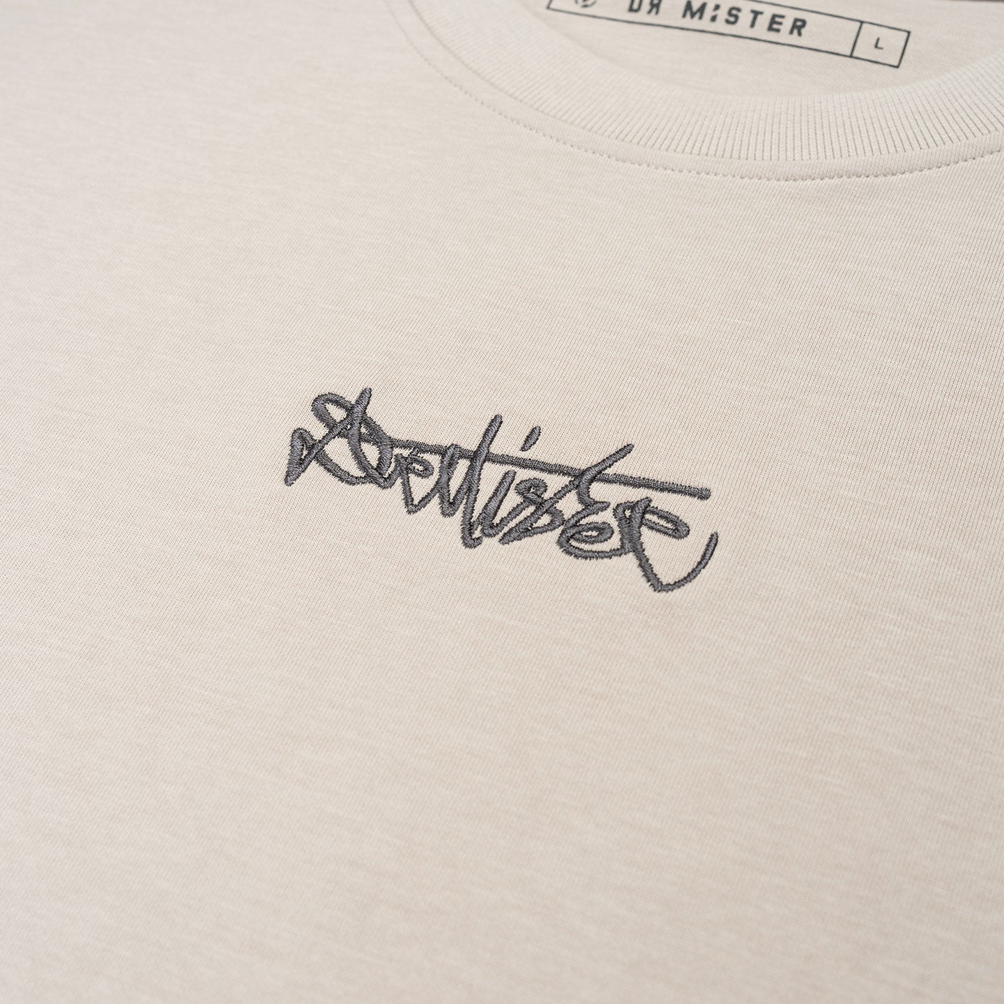Signature Motif Broad Tee - Bone Beige