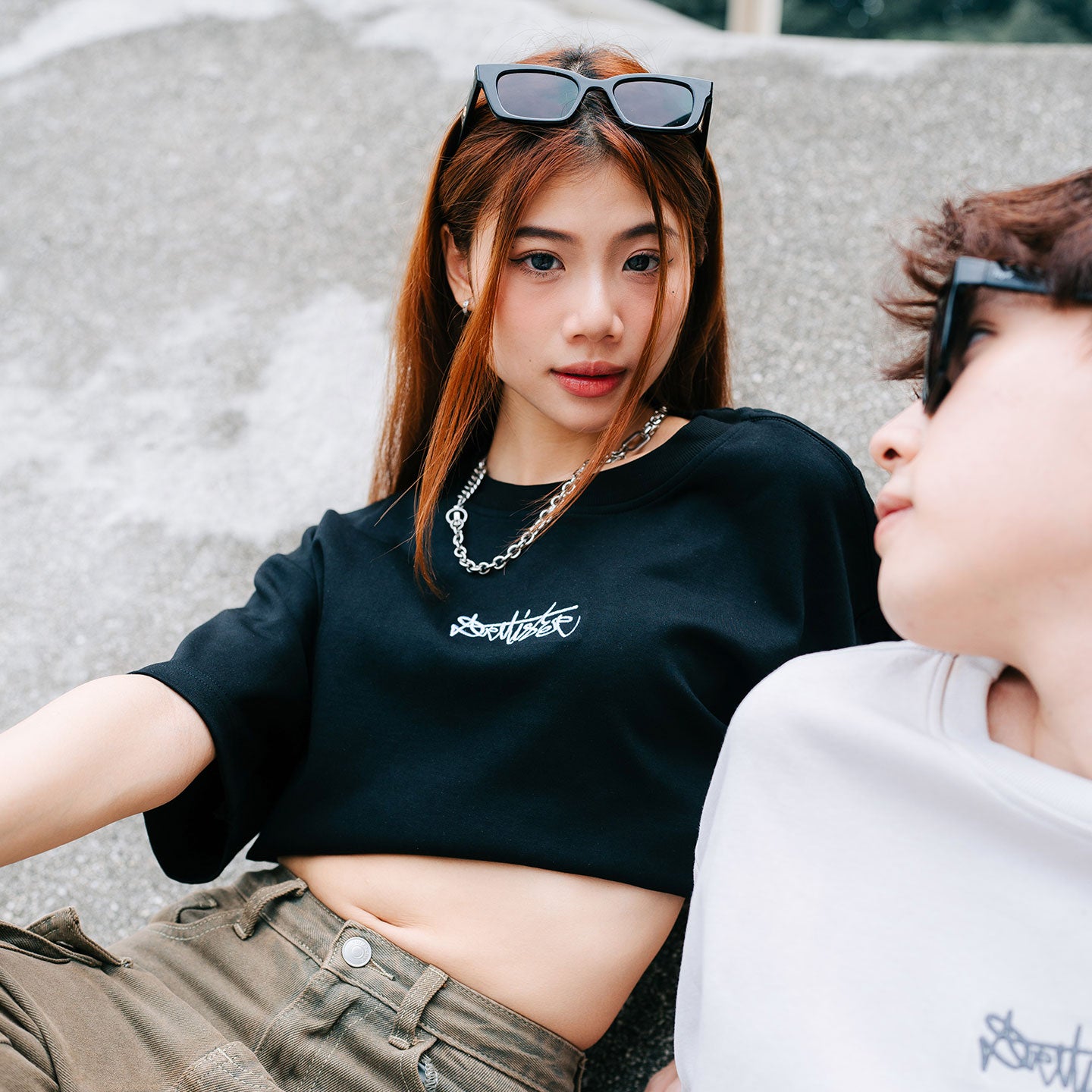 Signature Motif Broad Tee - Black
