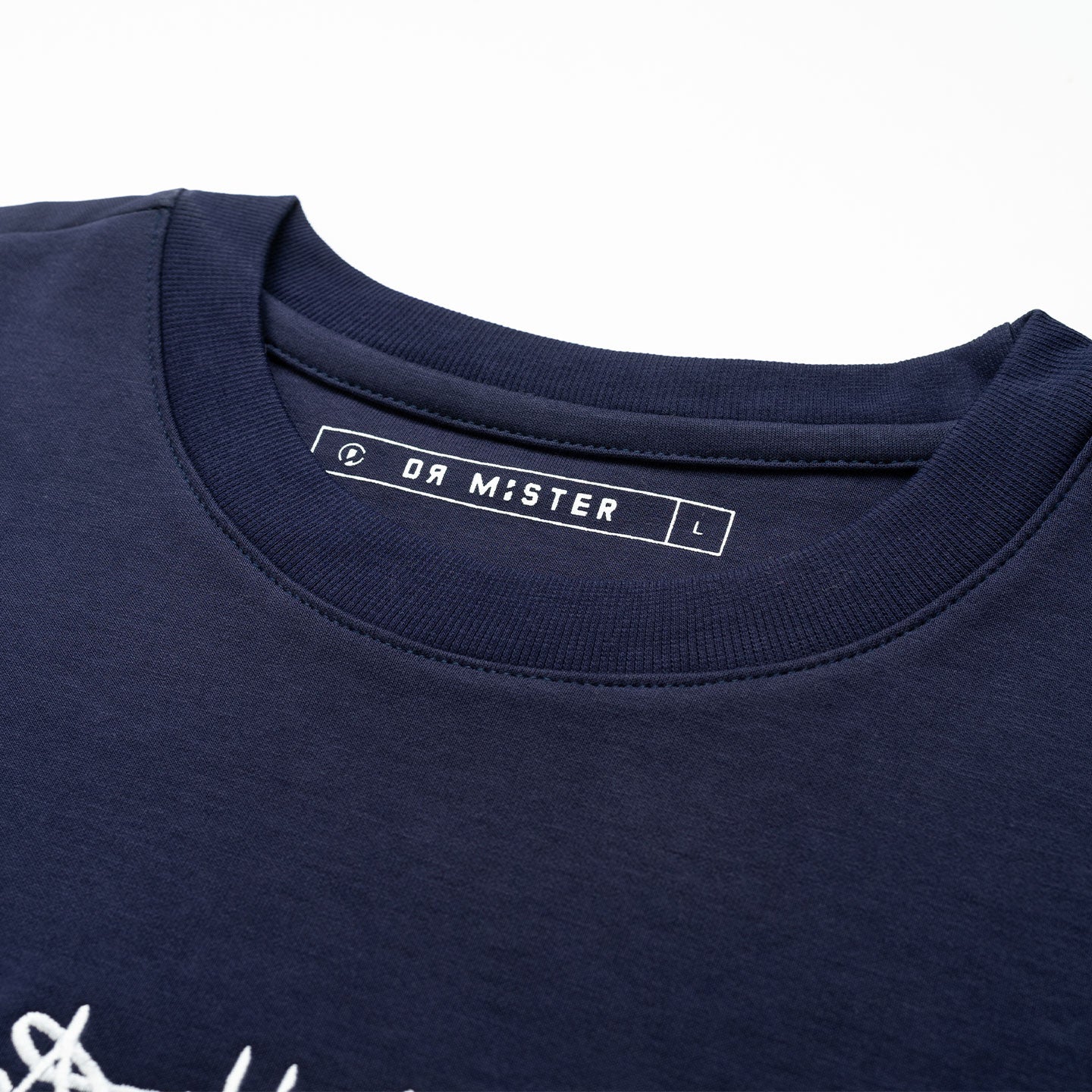 Signature Motif Broad Tee - Navy Blue