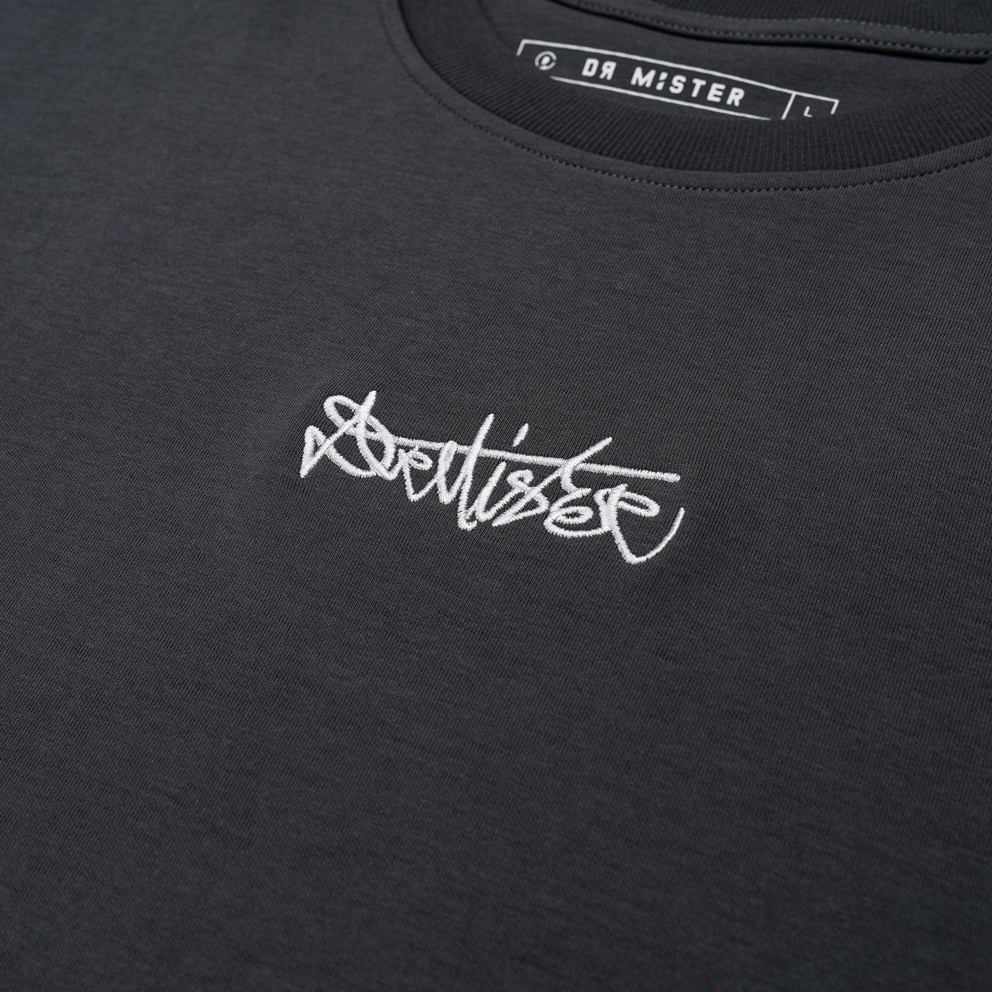 Signature Motif Broad Tee - Cool Grey