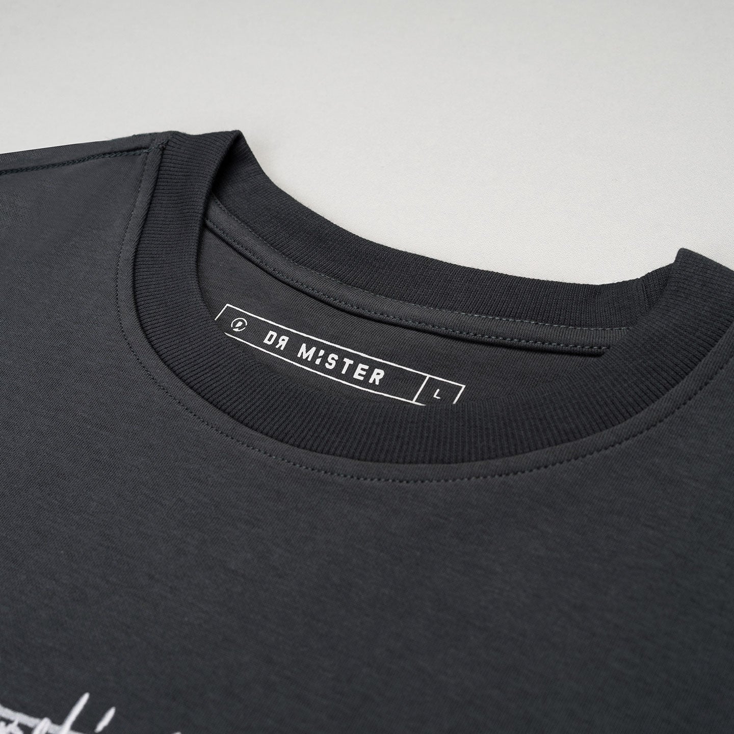 Signature Motif Broad Tee - Cool Grey