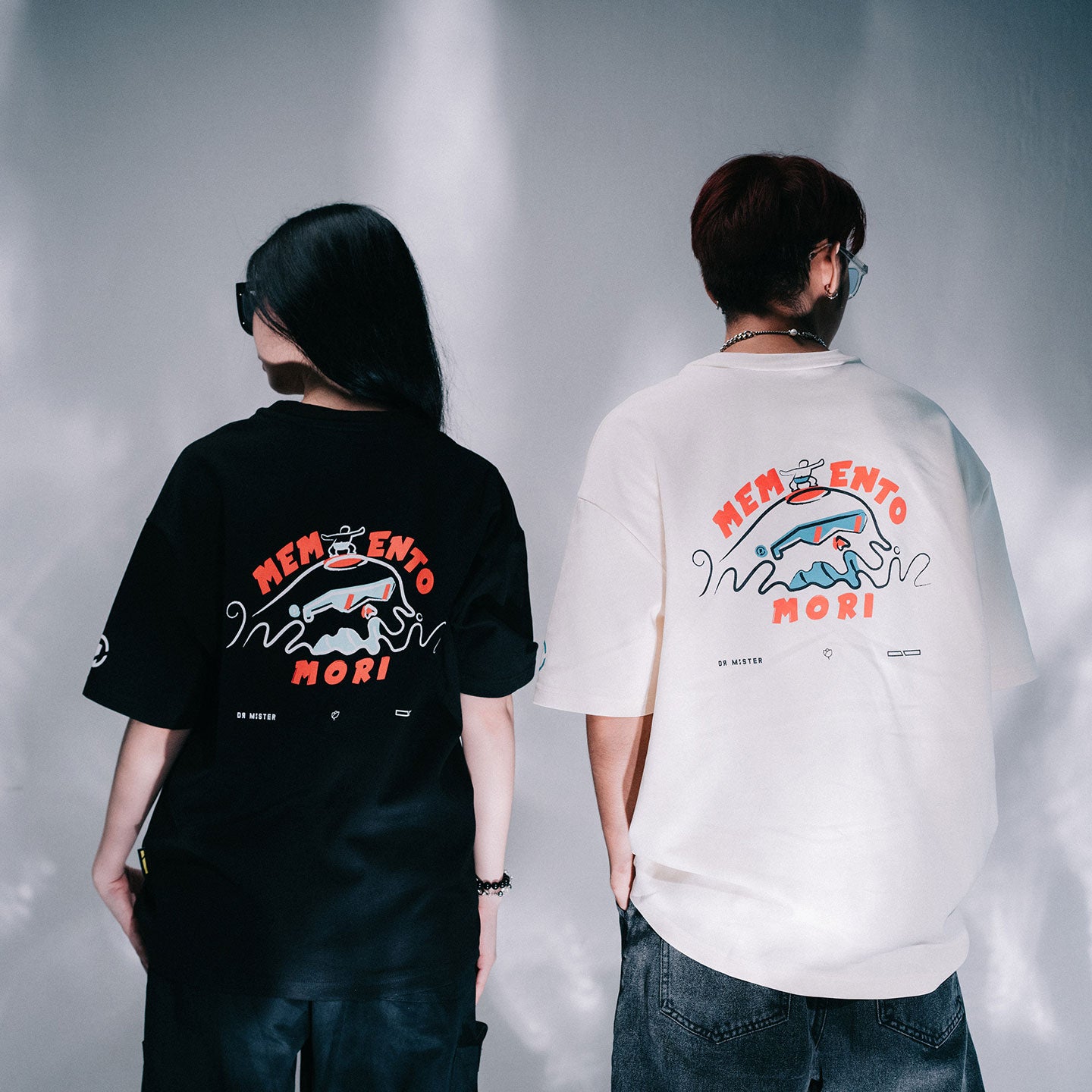 SkullWave Broad Tee - Cream