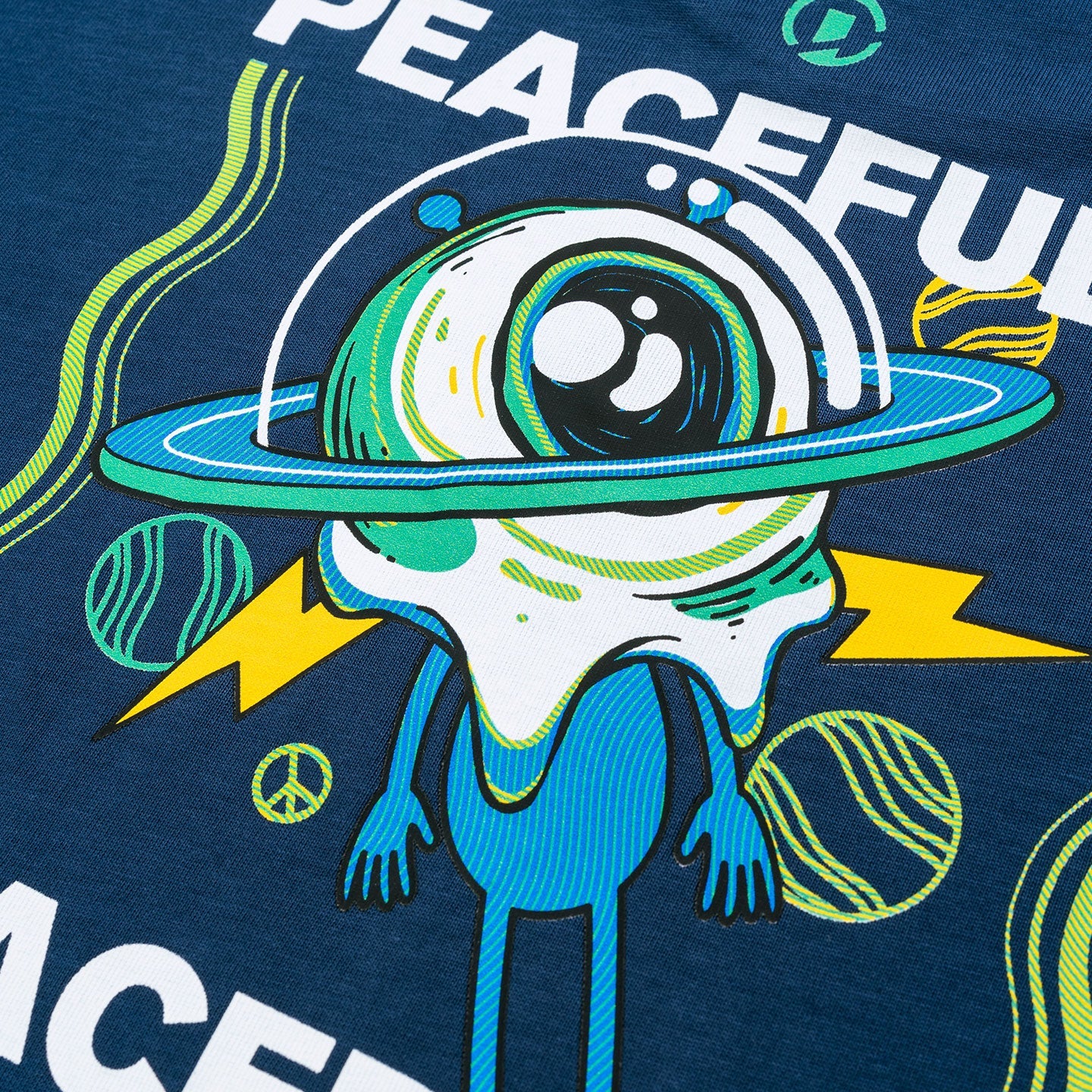 Spaced Out Broad Tee - Deep Blue