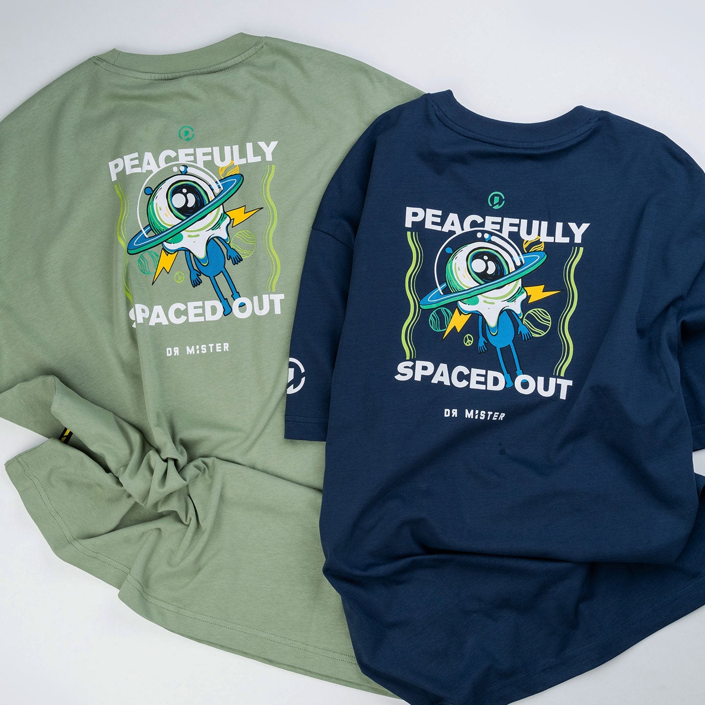 Spaced Out Broad Tee - Deep Blue