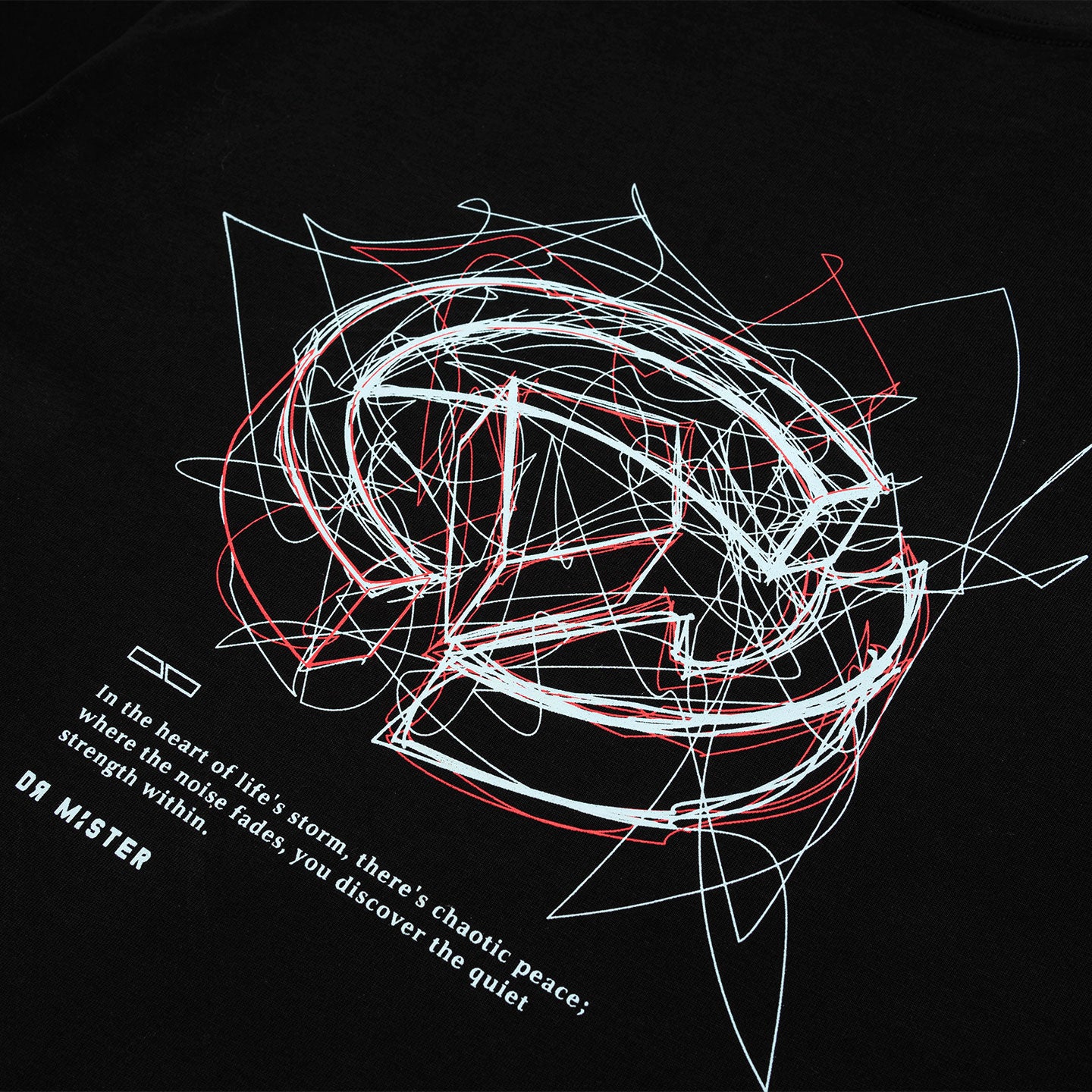 Scribbles Chaotic Peace L-Broad Tee - Black