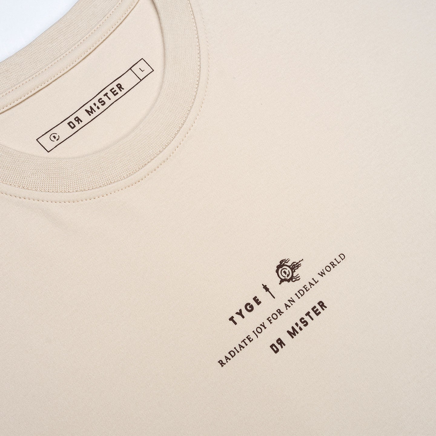 Tyge Dragon Oversized Tee - Beige