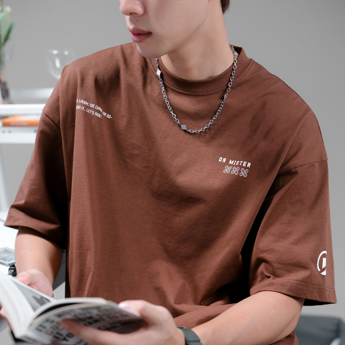 Tough Life Tee- Walnut Brown