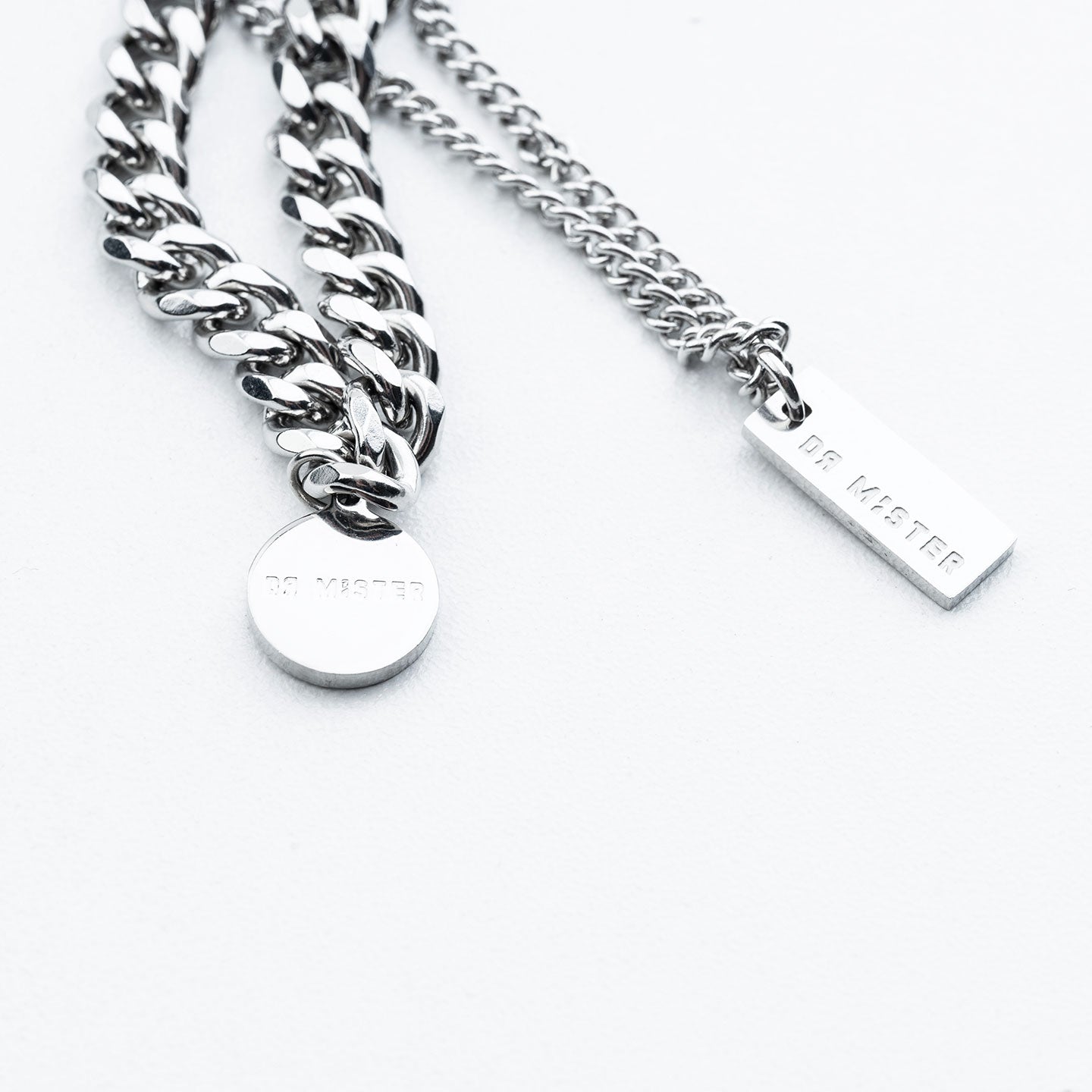 Twofold Hybrid Pendant Necklace - Silver