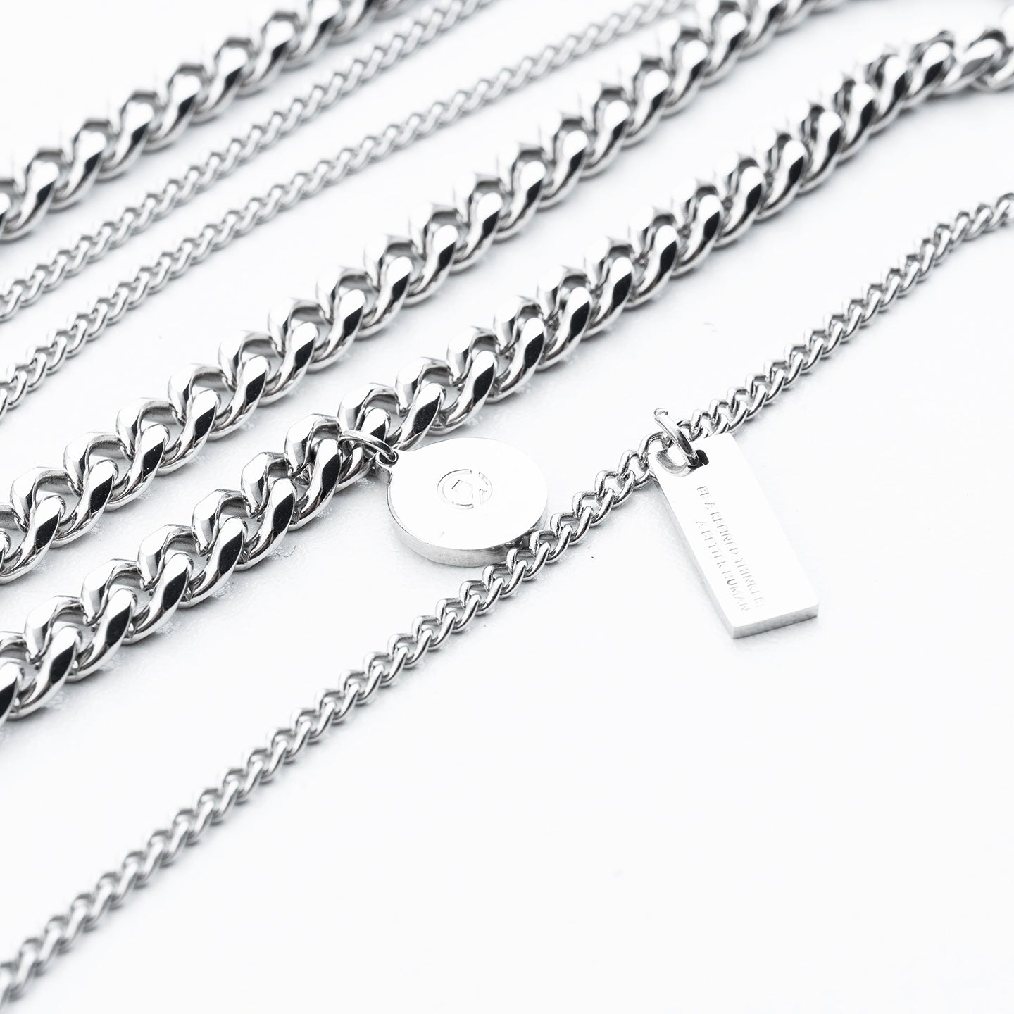 Twofold Hybrid Pendant Necklace - Silver