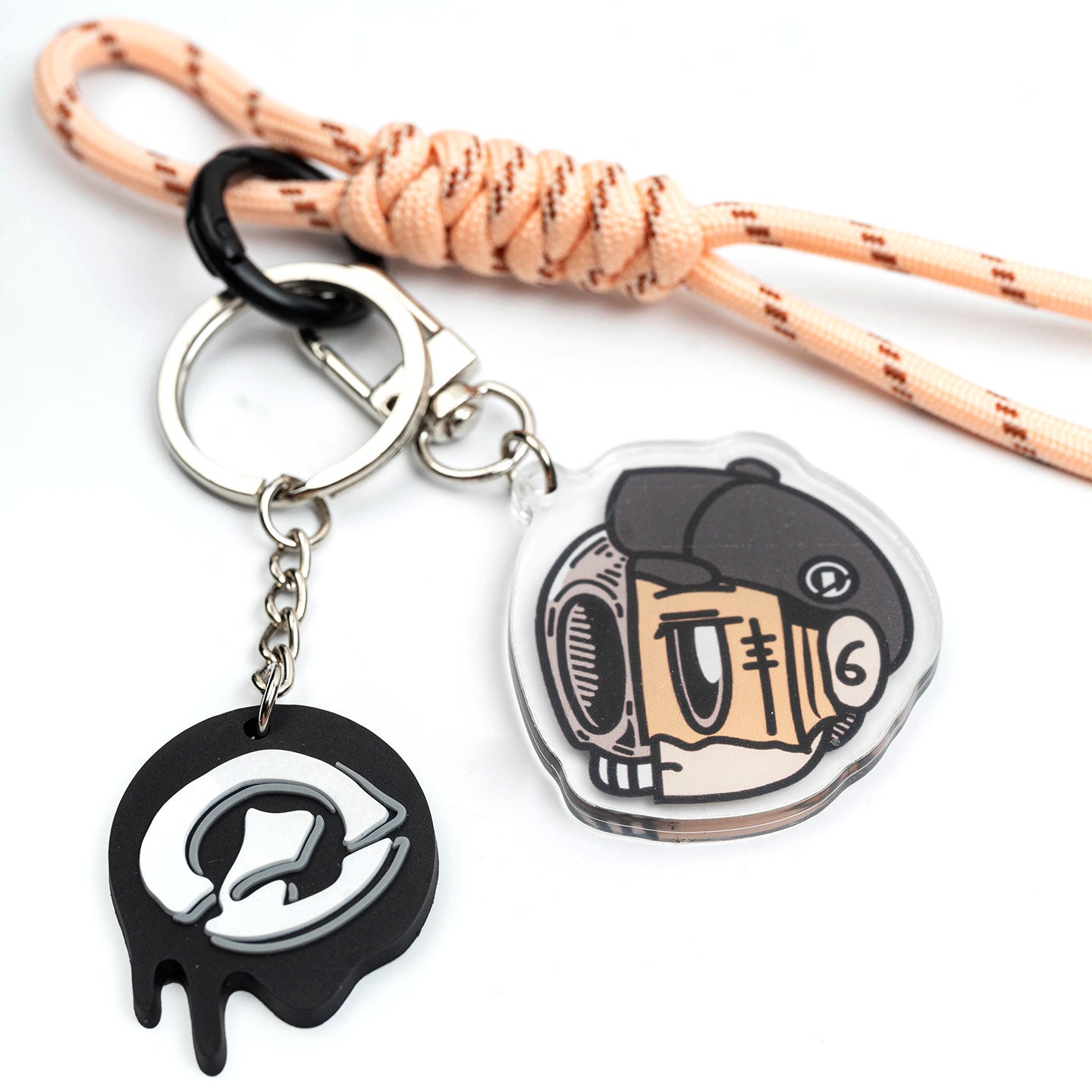 Duo Charms Paracord Keychain