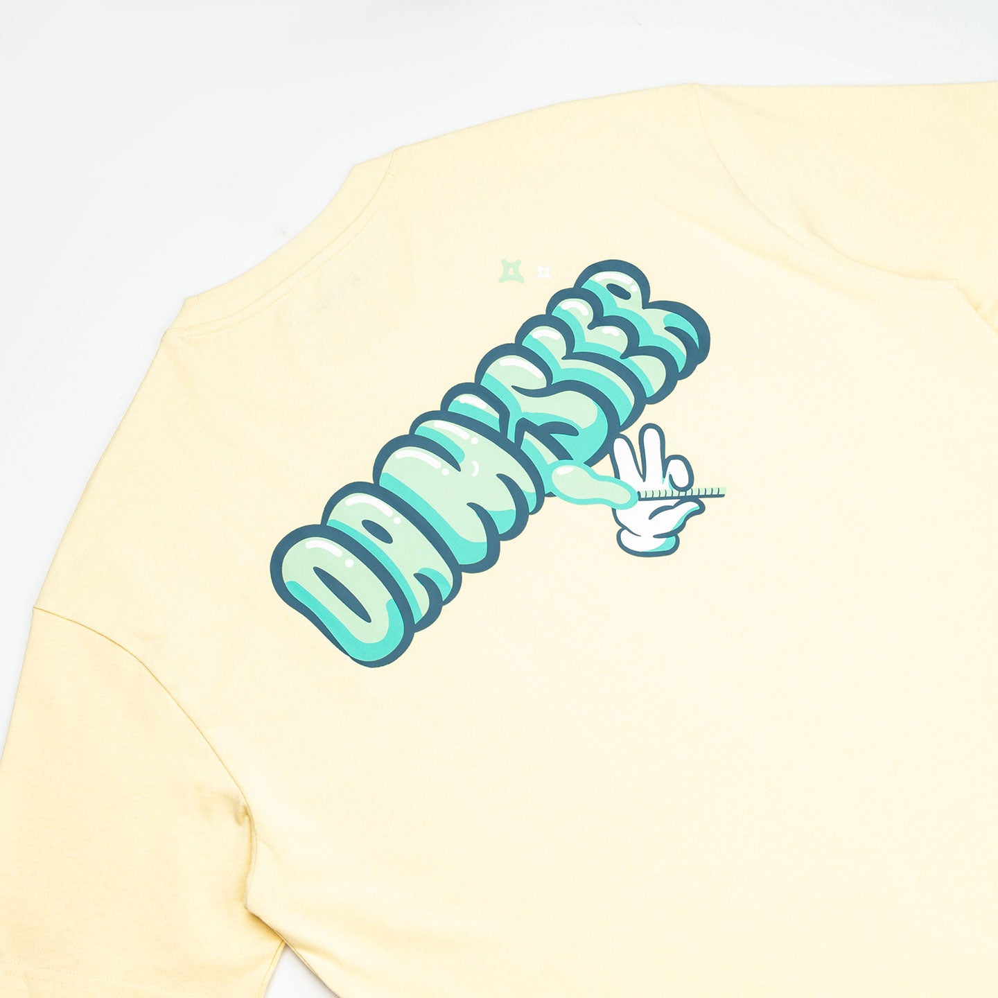 Blown Logo Broad Tee - Cream Yellow