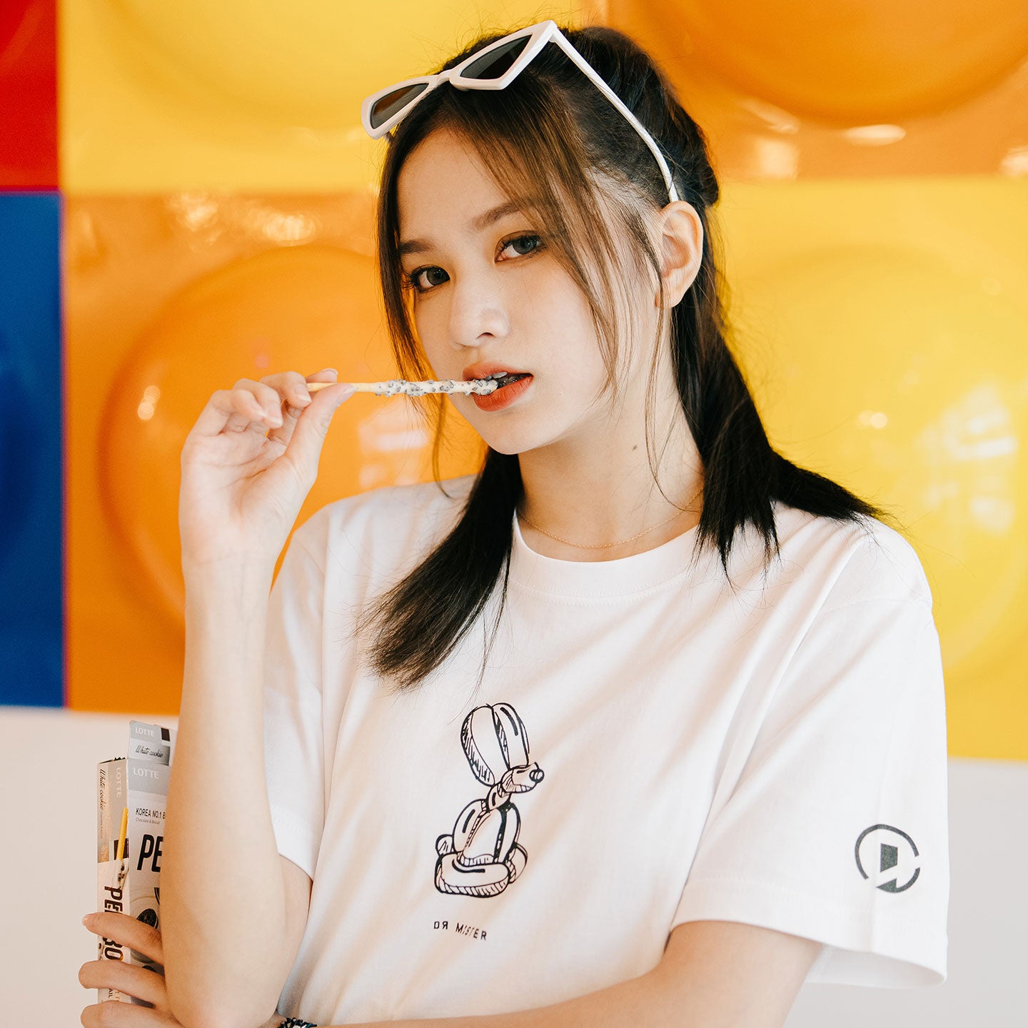 Marker Bunny Tee - White