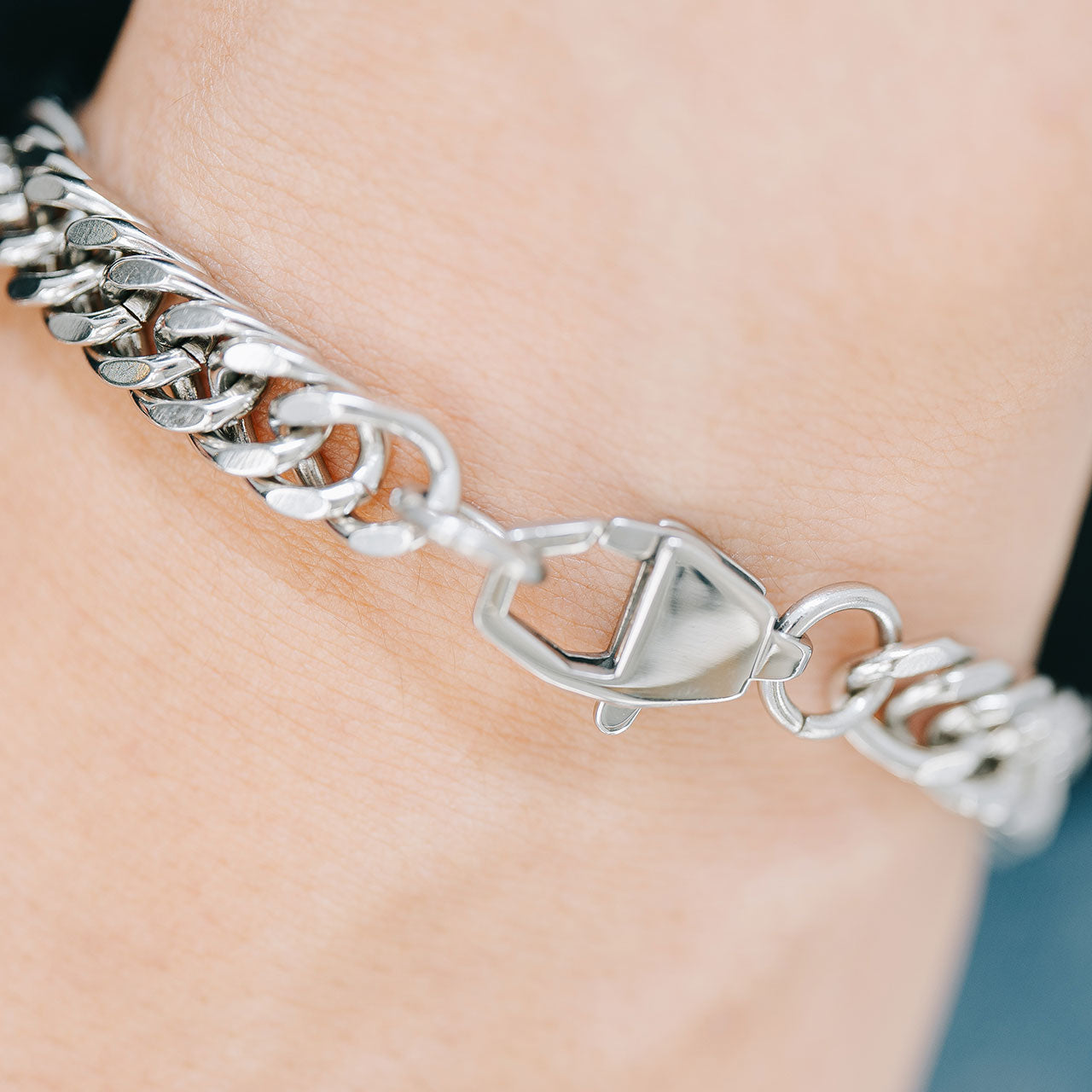 Cuban Hybrid Chain Bracelet - Silver