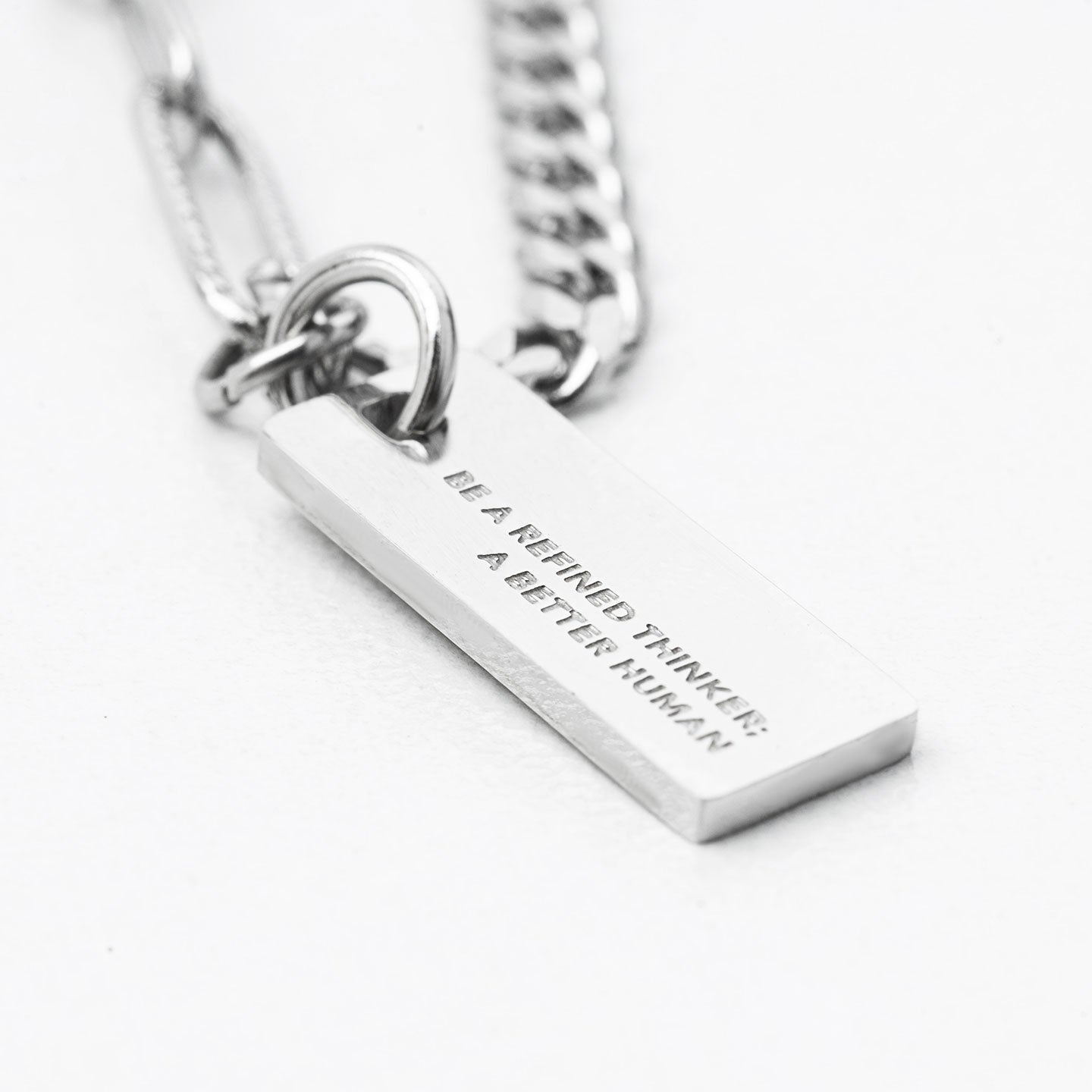 Duo Miniature Pendant Necklace - Silver